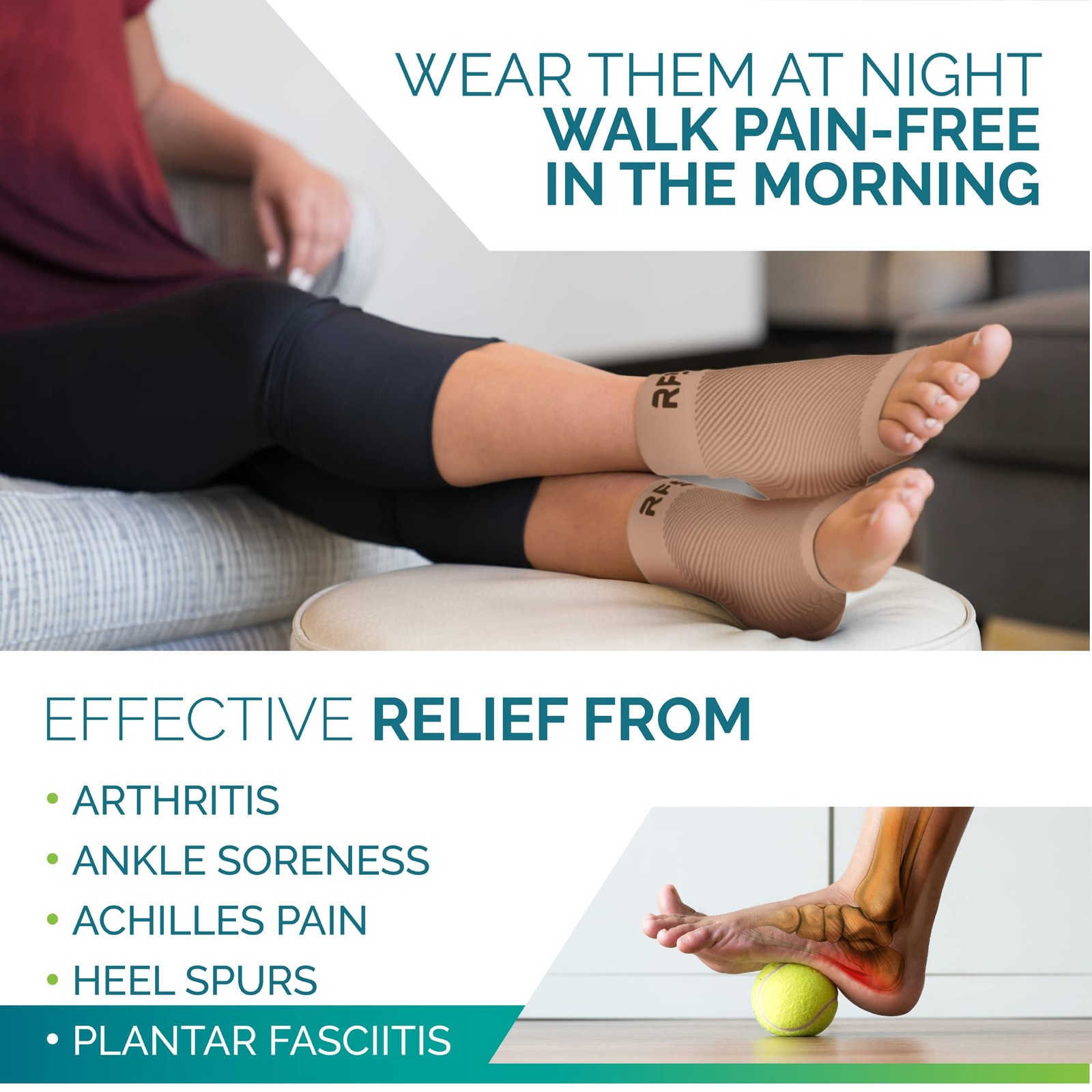 Plantar Fasciitis Foot Compression Sleeves (Ankle Brace)