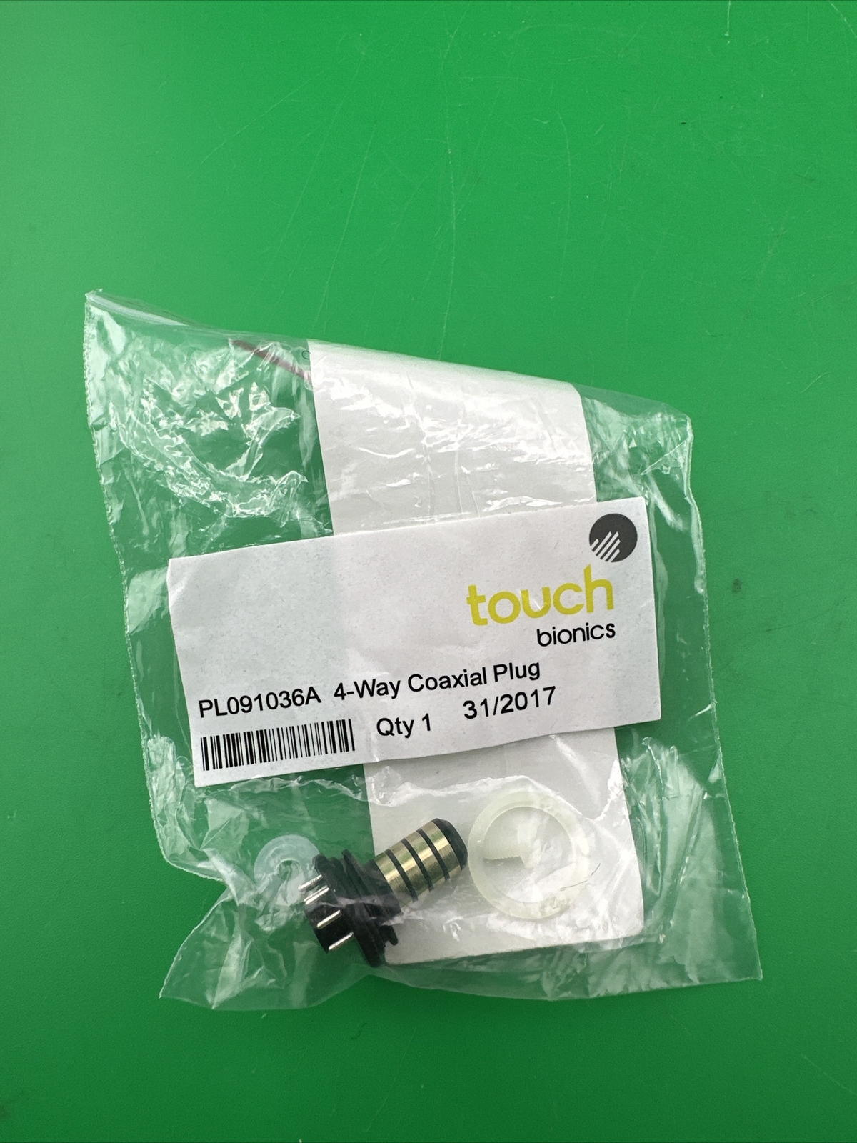 Ossur Touch Bionics Myoelectric Prosthetic Hand 4 Way Coaxial Plug. New