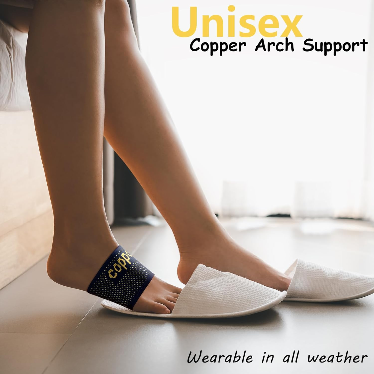 Copper Foot Arch Support for Women and Men 2 Pack, Plantar Fasciitis Arch Sup…