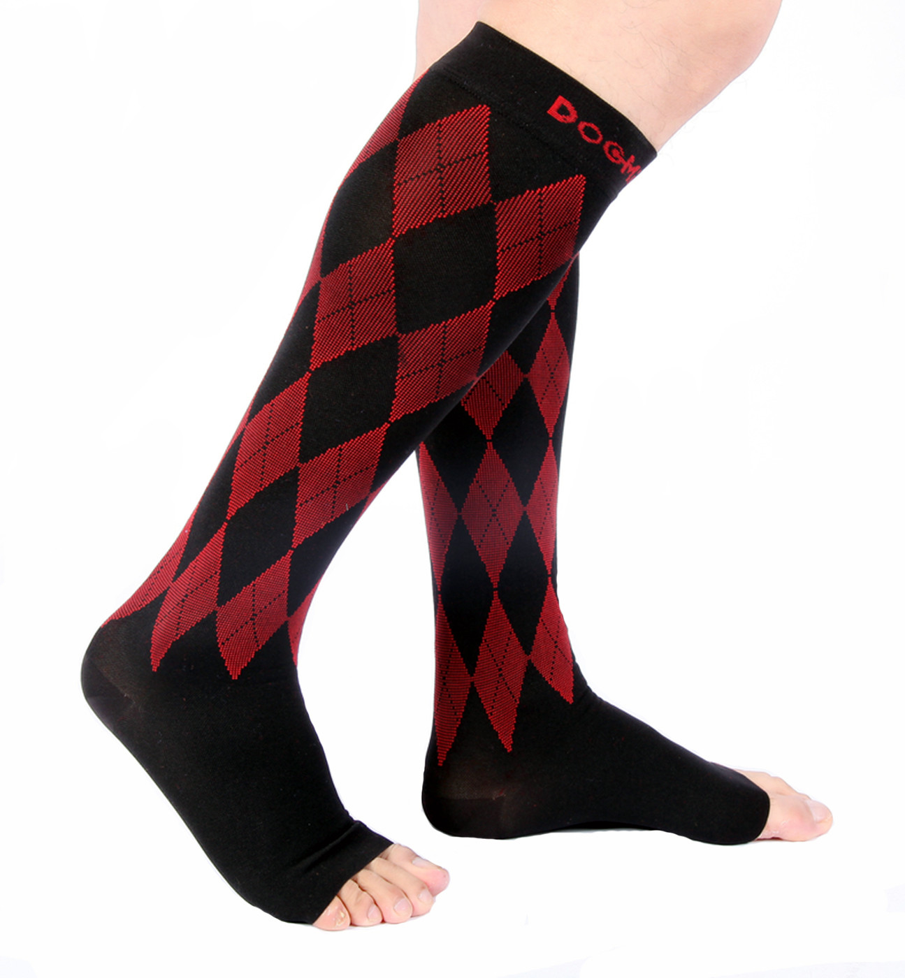 Doc Miller Open Toe Socks Compression Ankle Stockings 20-30 mmHg Varicose Veins