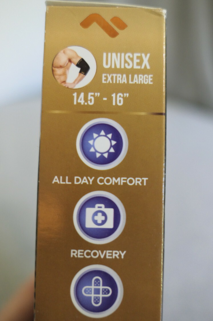 NEW CopperTek Copper Infused Compression Recovery Non-Slip Elbow Sleeve Sz L, XL