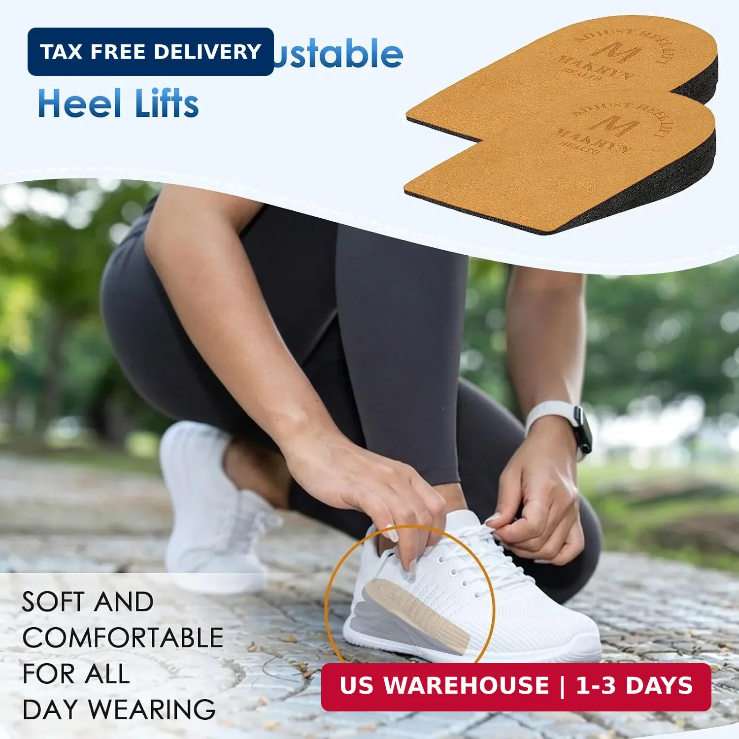 Adjustable Orthopedic Heel Lift for Leg Length Discrepancies and Heel Pain,Sport