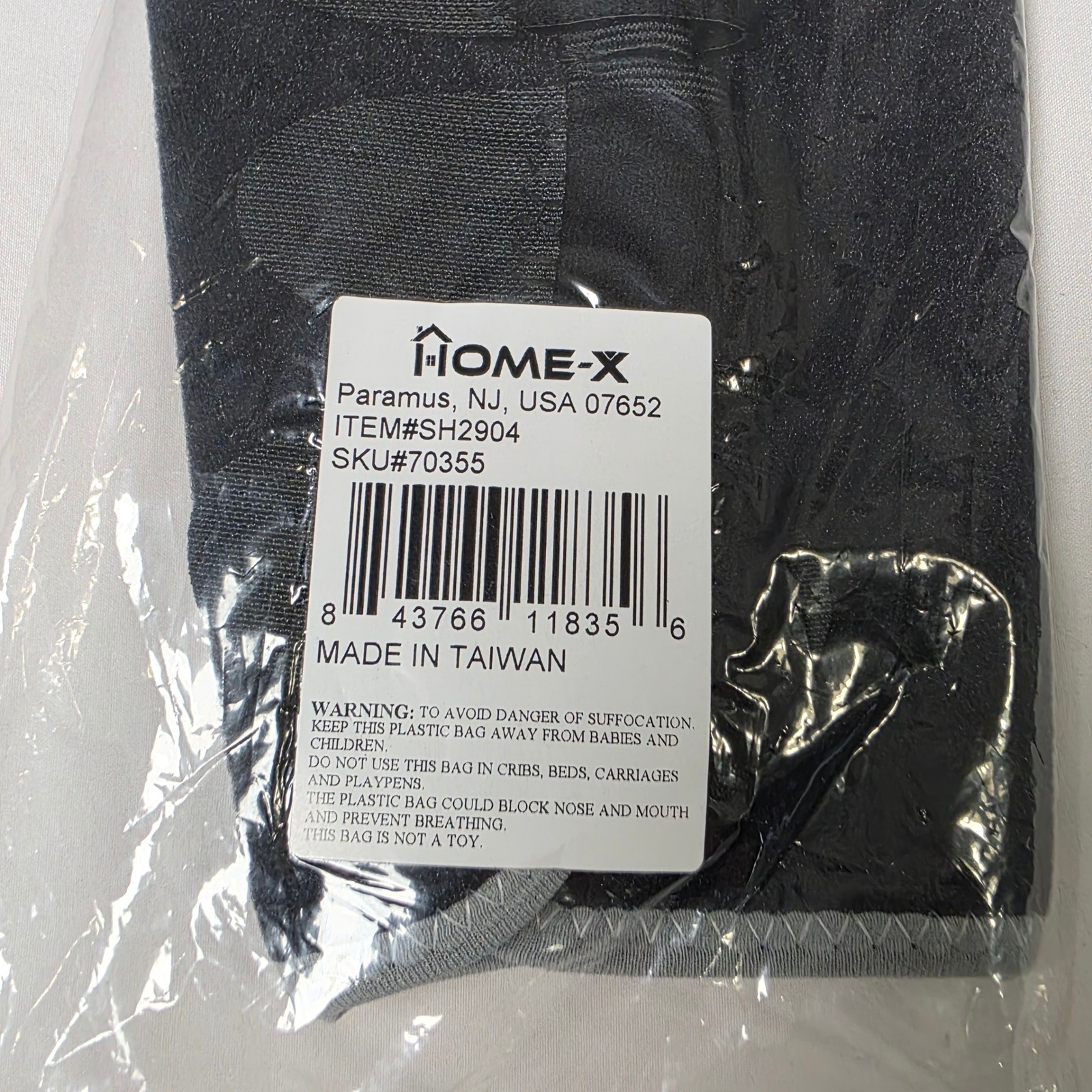 Home-X Adjustable Slip On Calf Brace Compression Sleeve Black New