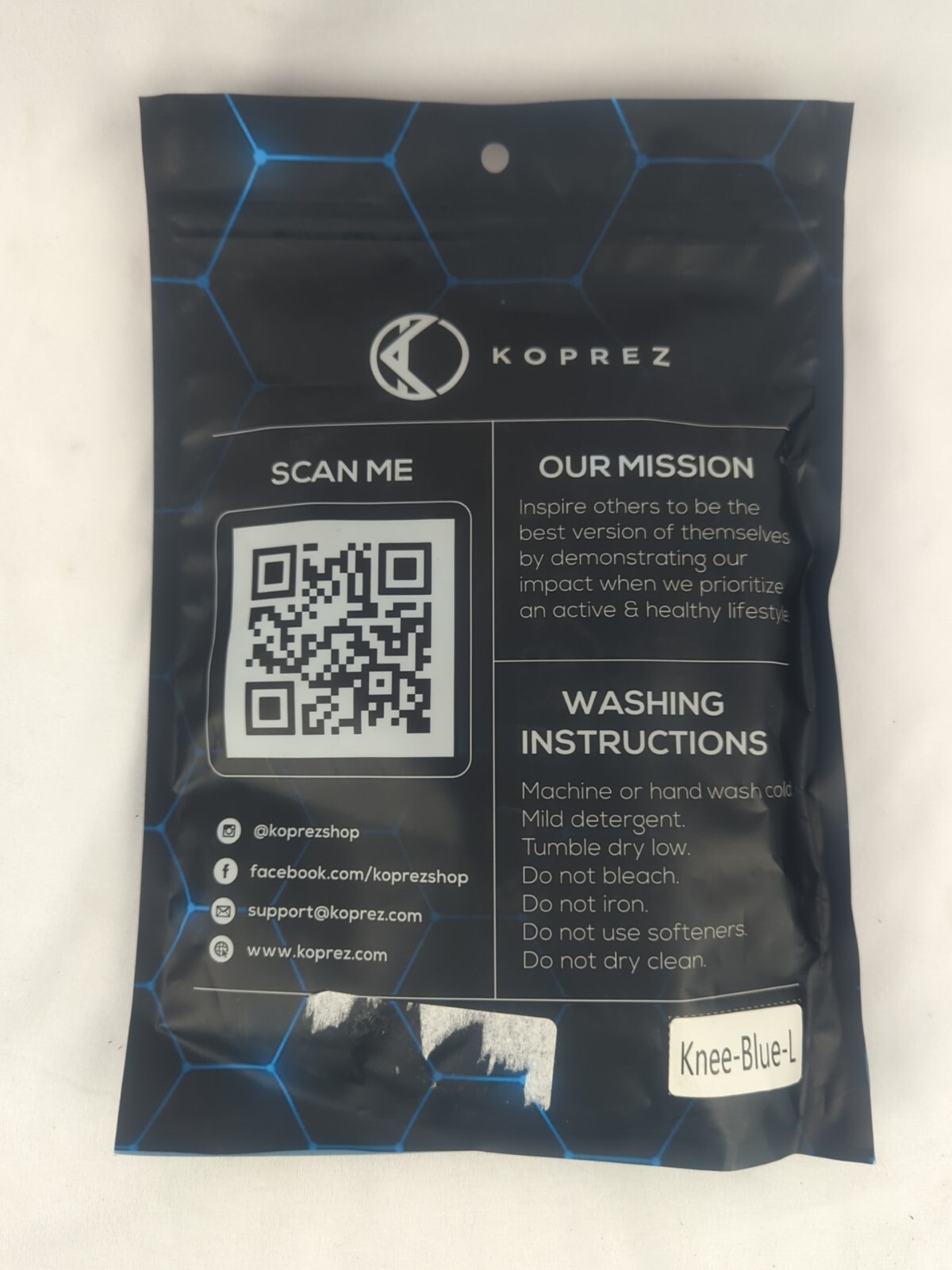 Koprez Unisex Medical Grade Compression Knee Sleeve Blue Large L New