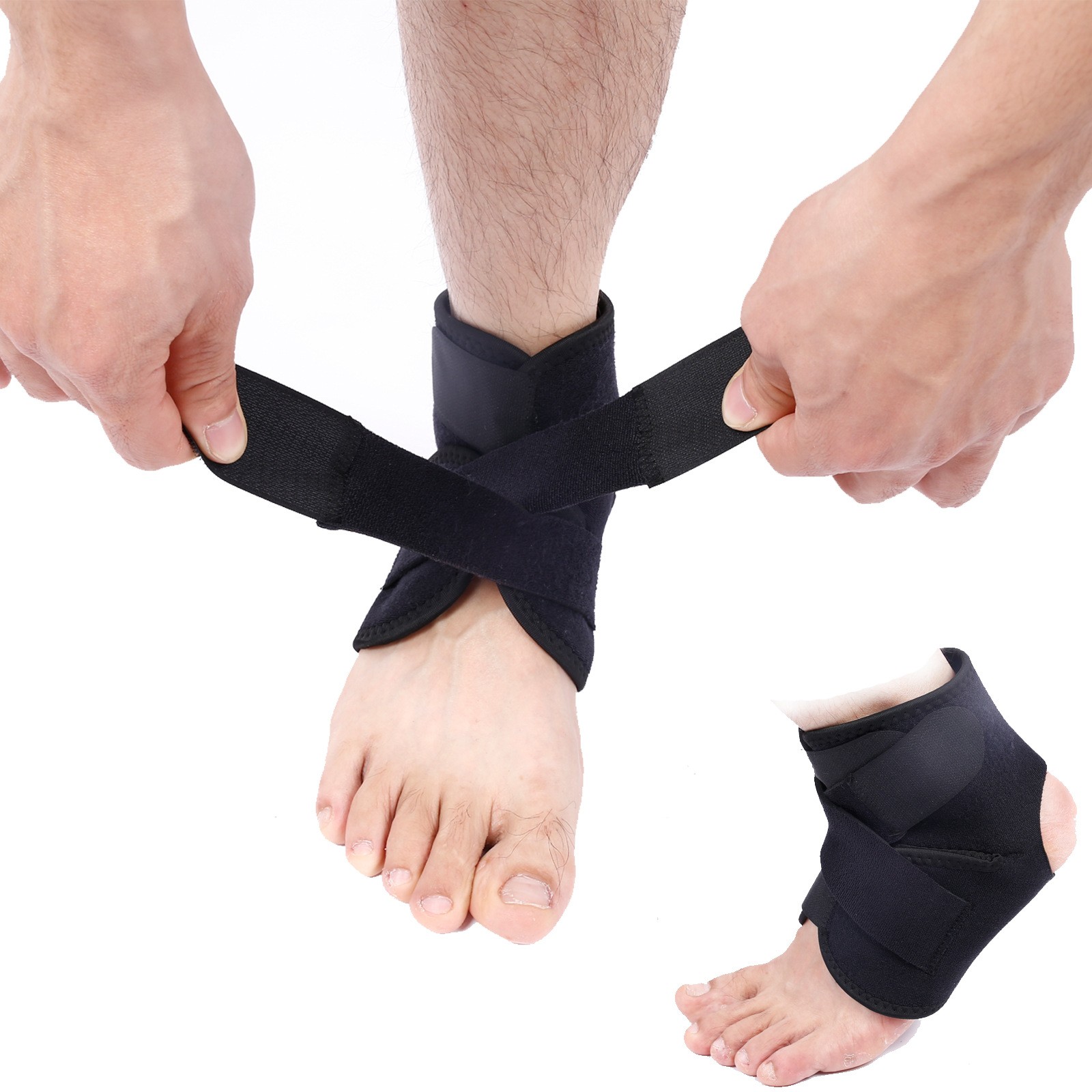 1/2PCS Sports Ankle Support Compression Bandage, Adult Foot Wrist Fixation Strap