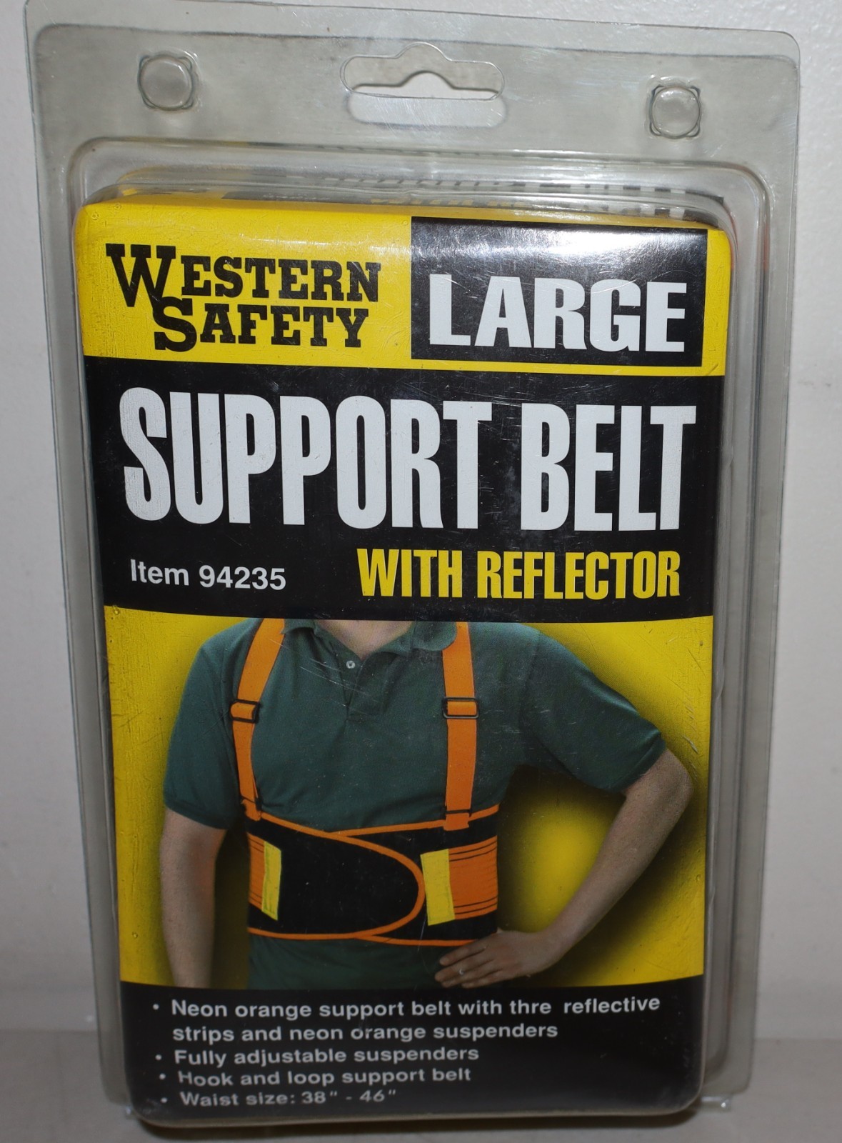 Western Safety Support Belt with Reflector Large #94235