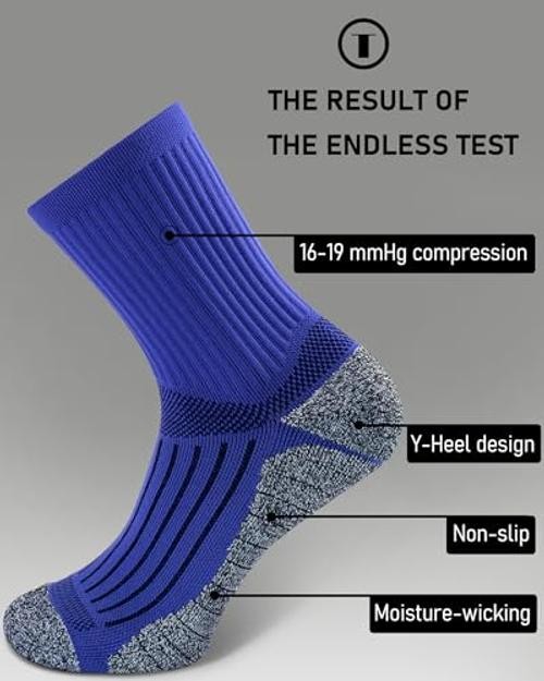Elite Cushioned Compression Small Black/Gray/Blue/White (1 Pair of Each Color)