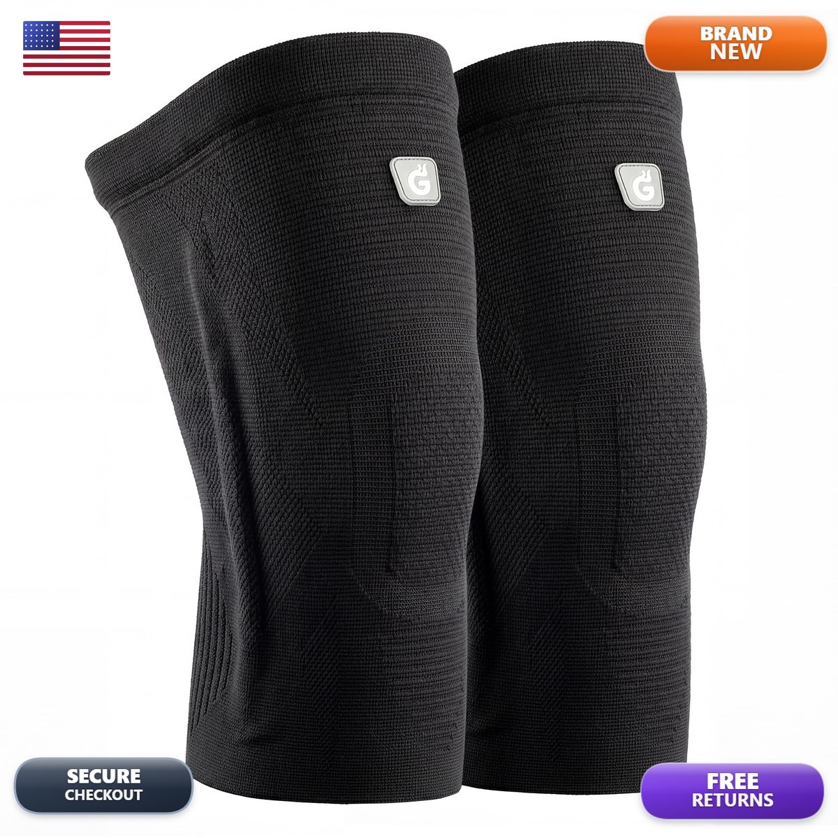 GOOGAH Knee Compression Braces 2-Pack – Pain Relief Support Arthritis, ACL