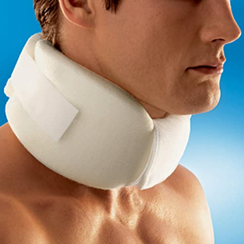 Adjustable White Neck Brace for Whiplash and Injury Support