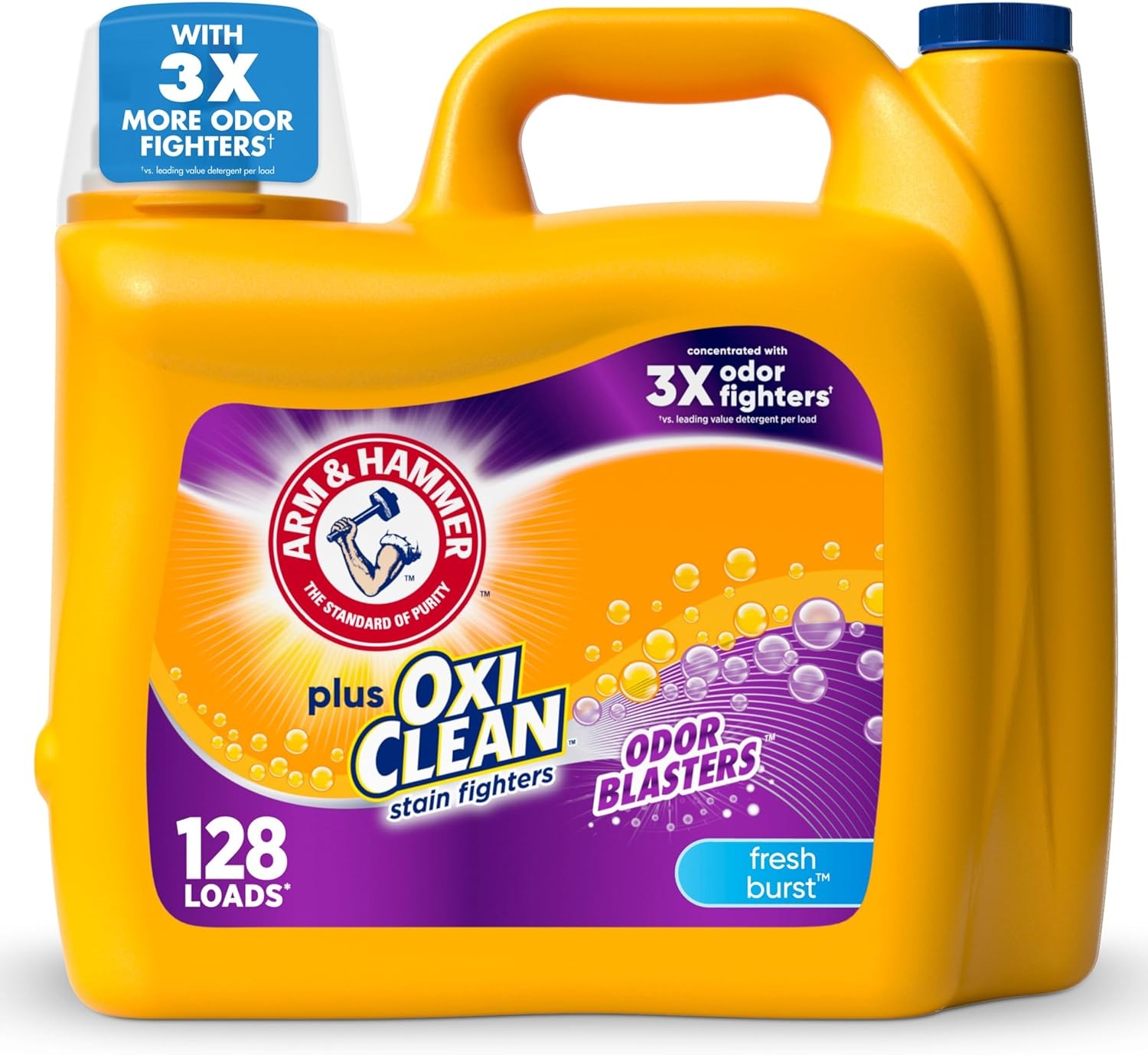ARM & HAMMER Plus OxiClean Odor Blasters Fresh Burst, 128 Loads Liquid Laundry D