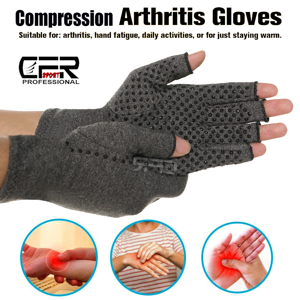 1 PAIR Copper Arthritis Compression Gloves Hand Support Joint Pain Relief