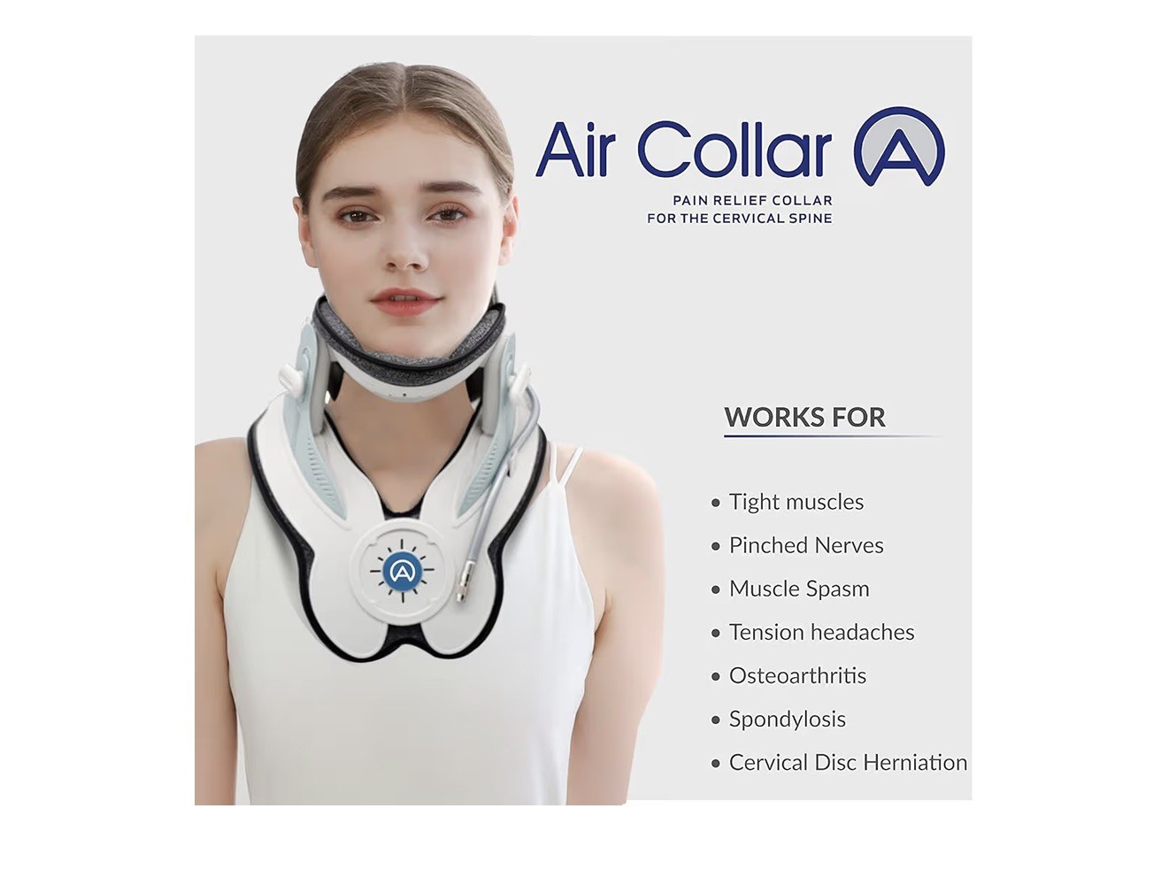 Neck Traction Device by Air Collar – Electric Cervical Stretcher for Pain Relief