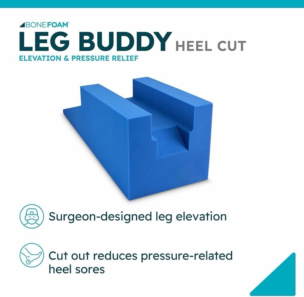 Leg Buddy Heel Cut | Post-Op Elevation Pillow for Leg, Ankle, Knee Surgeries