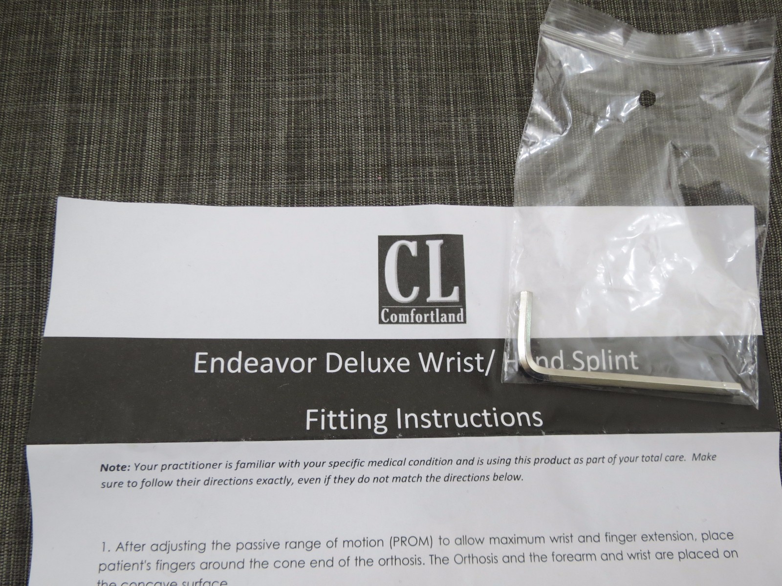 Comfortland Endeavor Deluxe Wrist/Hand Splint 31-500 /T1