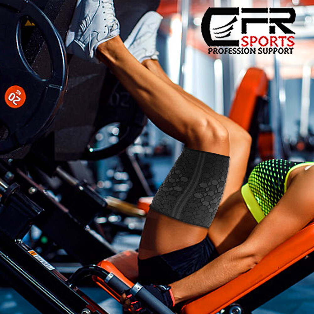 Compression Thigh Hamstring Support Sleeve Brace Sport Upper Leg Pain Relief Gym