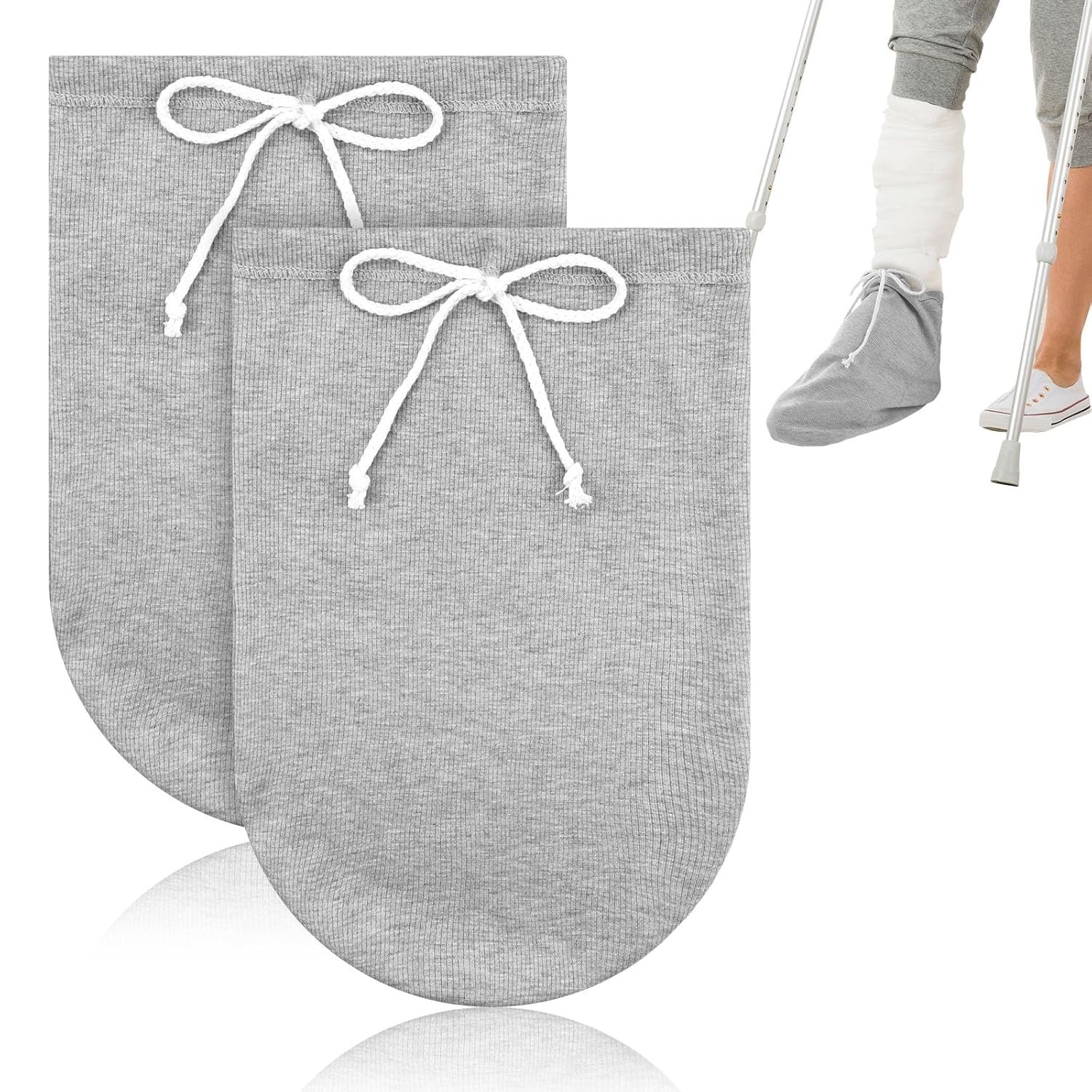 2 PCS Cast Sock Cover for Foot, Cast Cover for Foot, Leg Cast Cover, Adjustable
