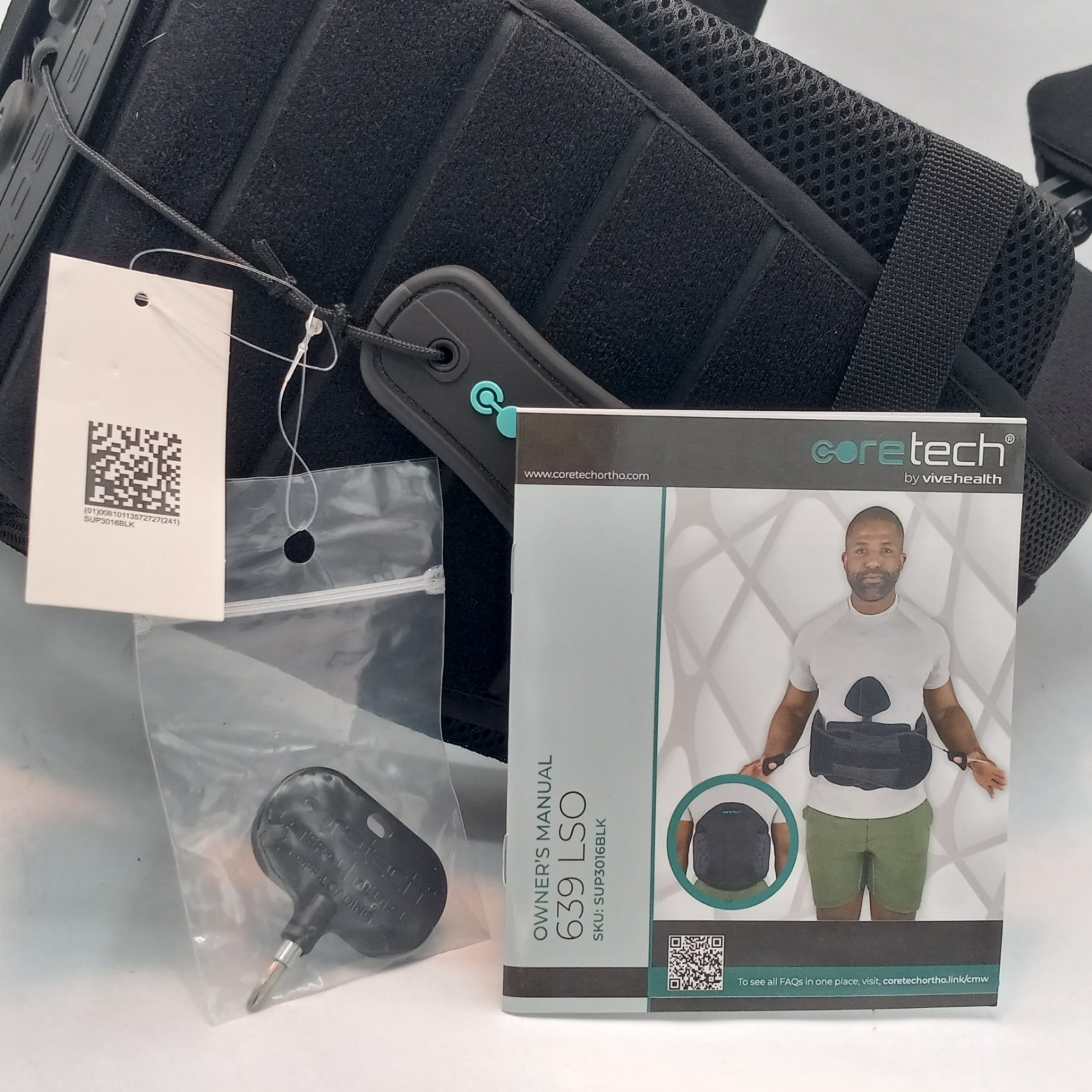 CORETECH 639 LSO Adjustable Back Brace (One Size Fits All) New With Tags