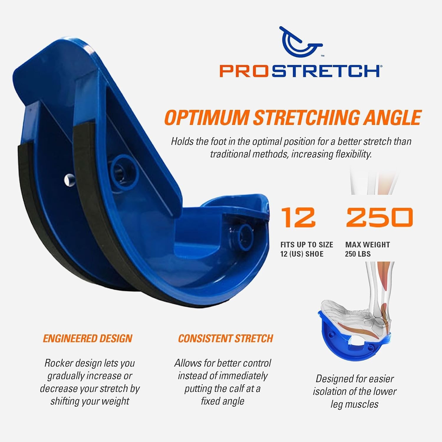 Compact Rubber Calf Stretcher & Foot Rocker – Effective Stretch for All Sports
