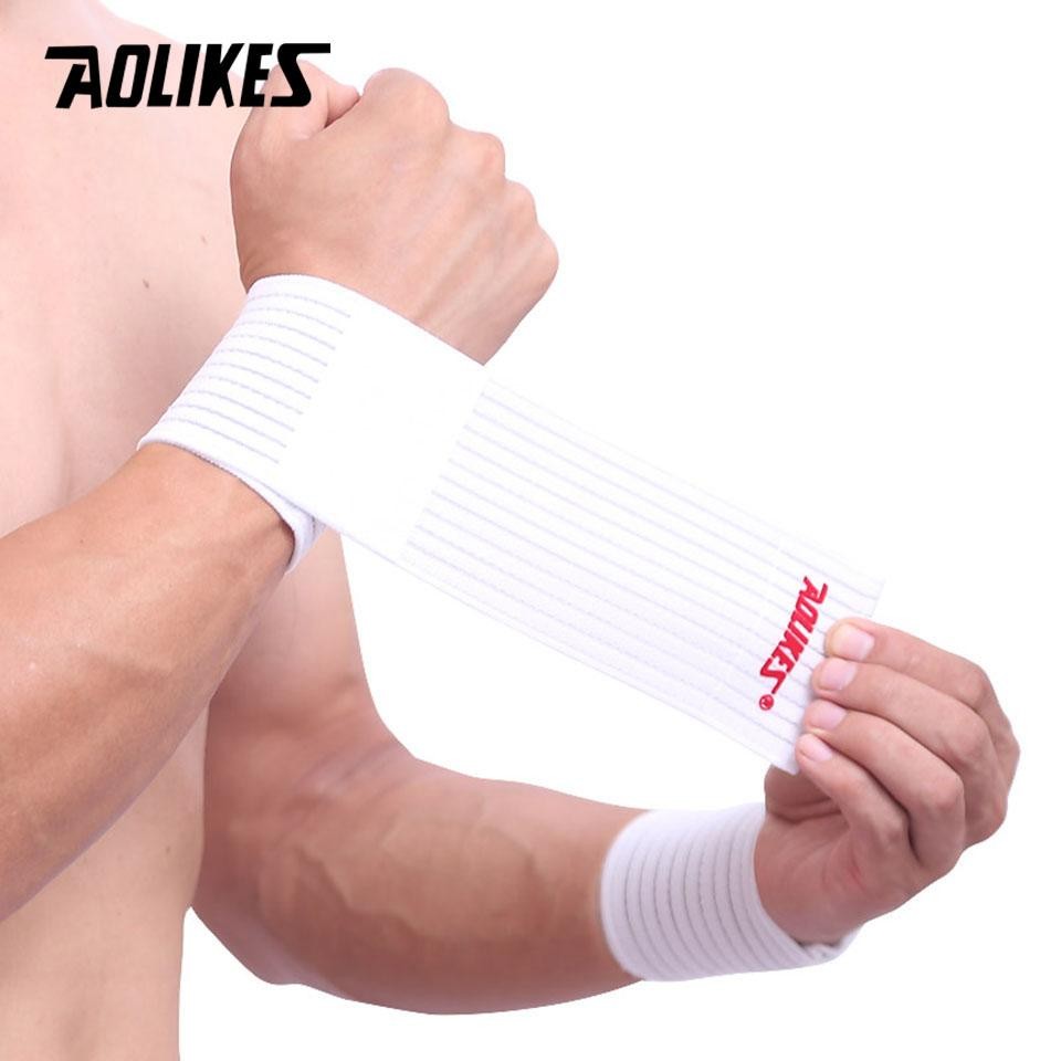 Aolikes 1pcs Cotton Elastic Bandage Hand Sport Wristband Gym Support Wrist Brace