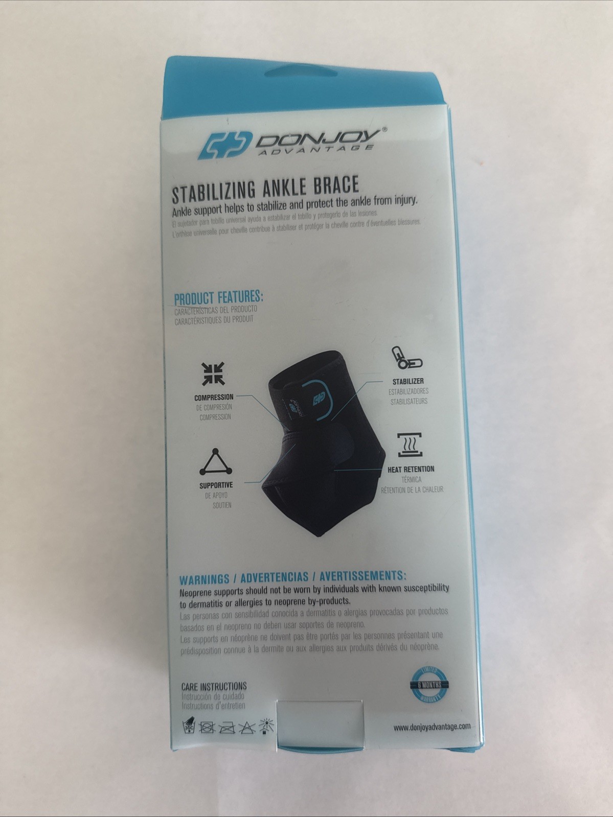 DonJoy Advantage Stabilizing Ankle Brace – Adjustable, Low Profile – L-XL