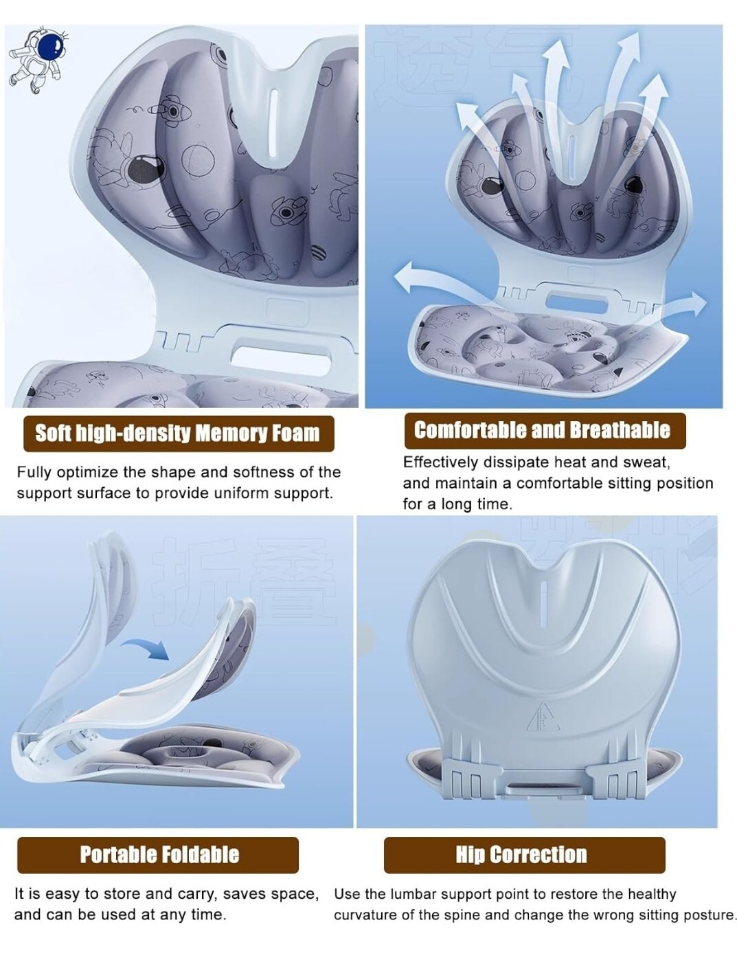 Lower Back Support Posture Corrector, Ergonomic Support Chair for Back Pain Reli