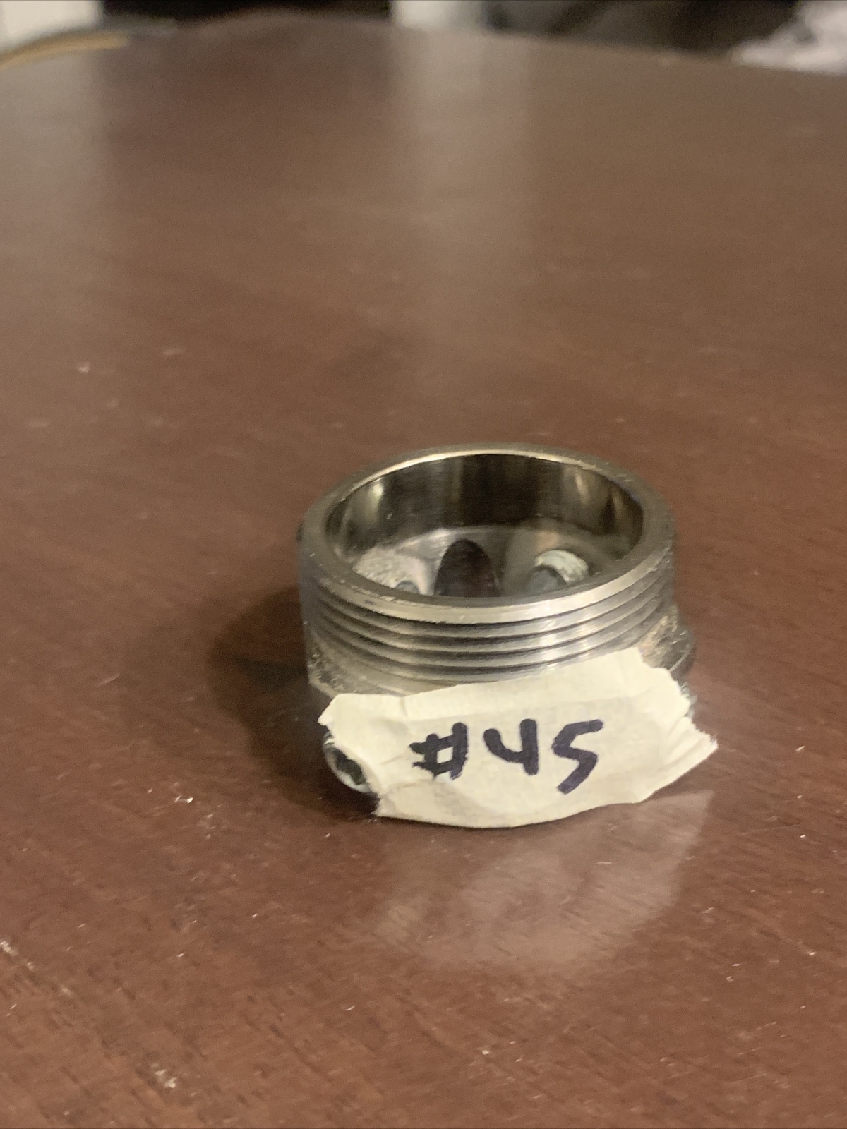 titanium female threaded receiver prosthetic part component adapter