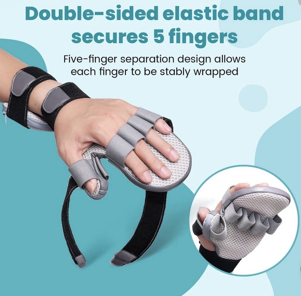 DrFinger Stroke Hand Brace Splint for Straightening Fingers with 5 Fingers Re…