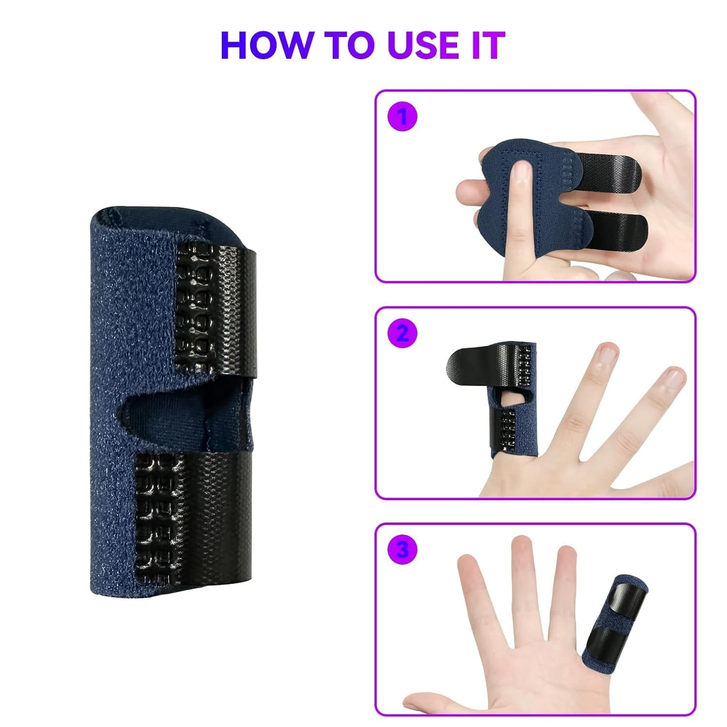 2 PCS Small Finger Splint, Adjustable Trigger Finger Splint, Straightener for Br