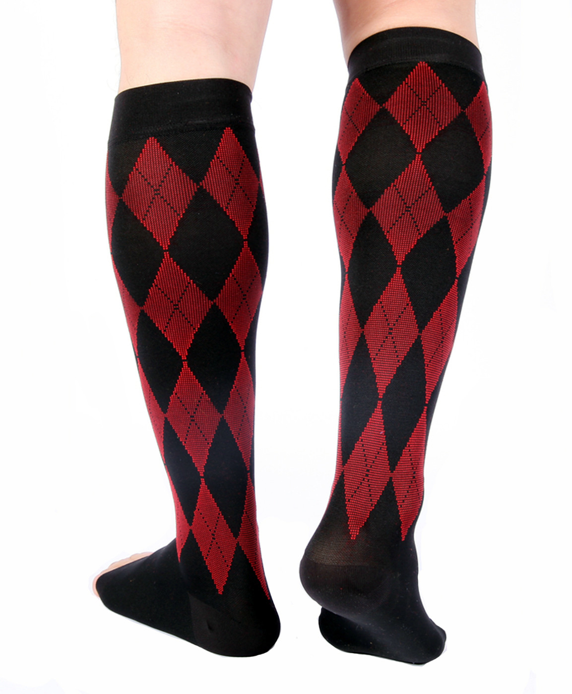Doc Miller Open Toe Socks Compression Ankle Stockings 20-30 mmHg Varicose Veins