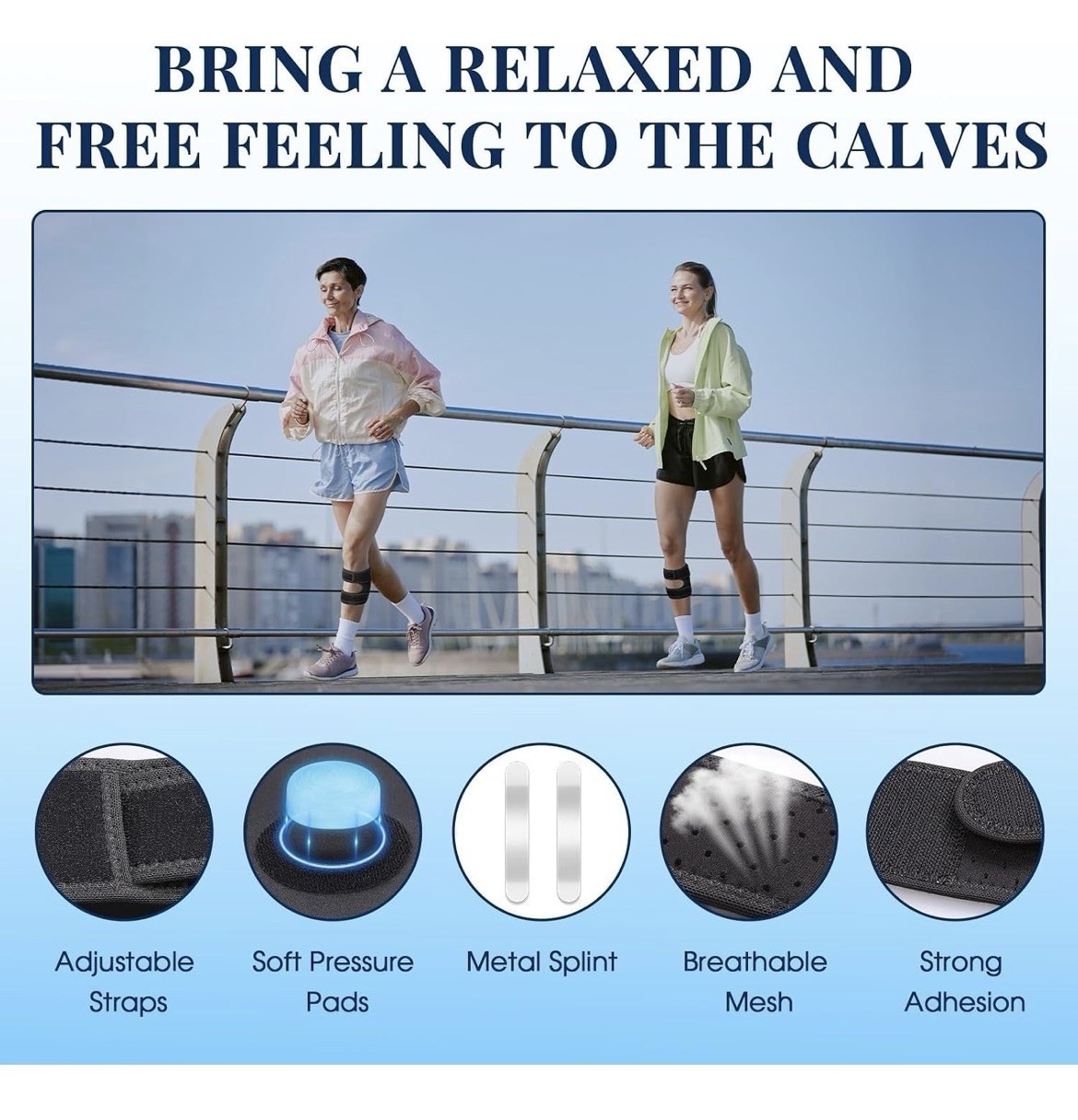 Adjustable Sciatica Relief Brace Leg Calf Compression Support for LowerBack Pain