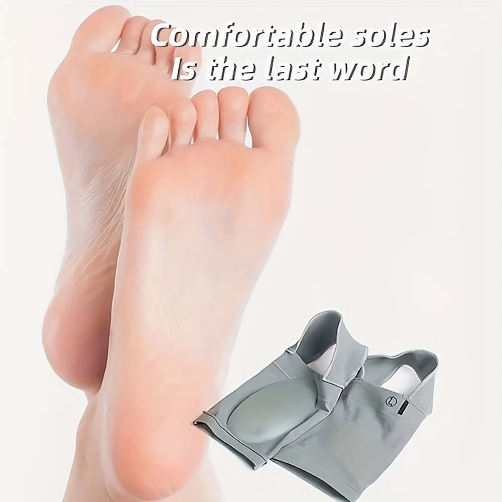 Breathable Durable Non-Slip Foot-Care 2 Pairs of Silicone Pad Arch Support Socks