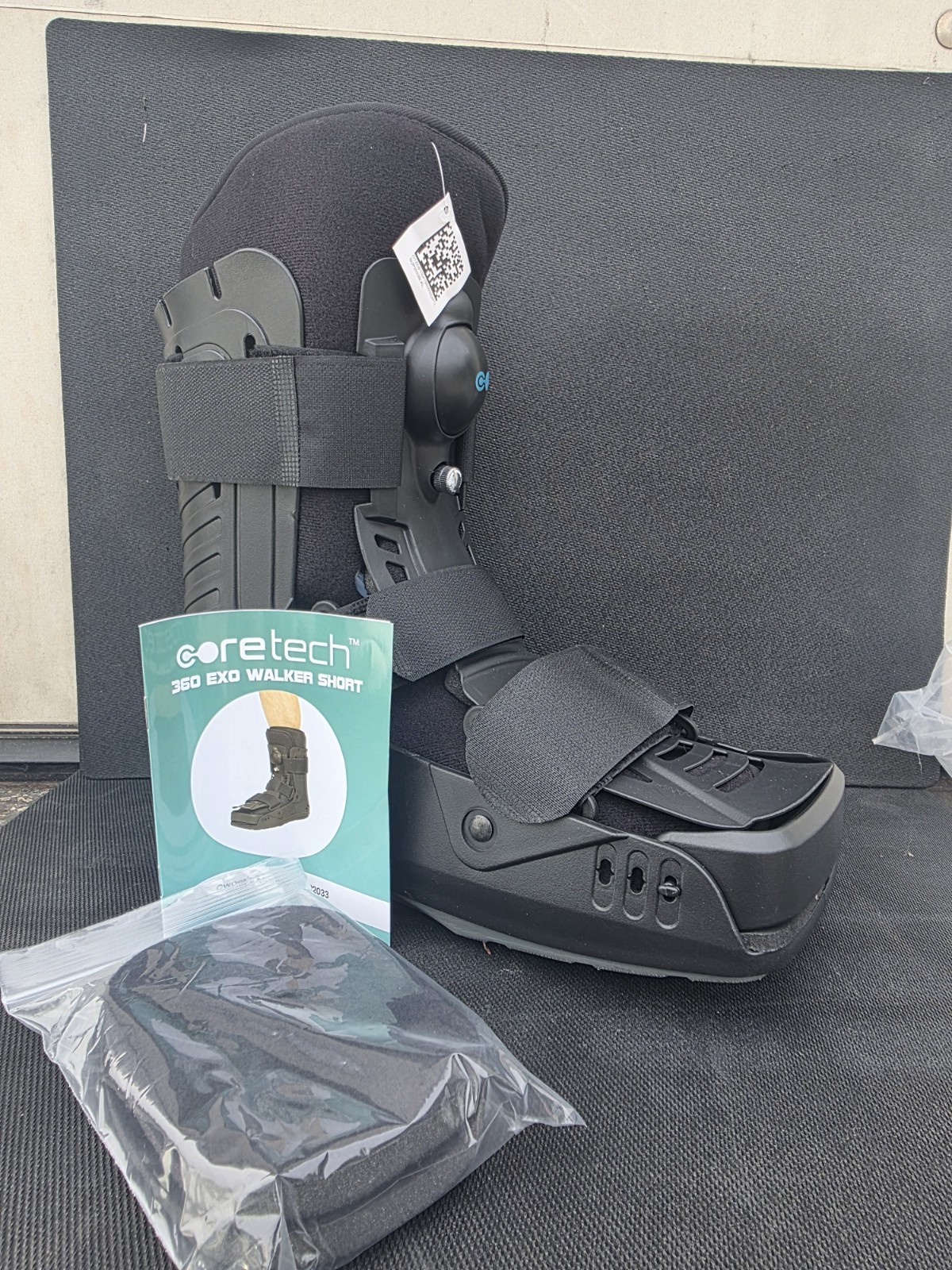 CoreTech 360 Walker Short, Inflatable Walking Boot-Foot/Ankle Support Brace, LRG