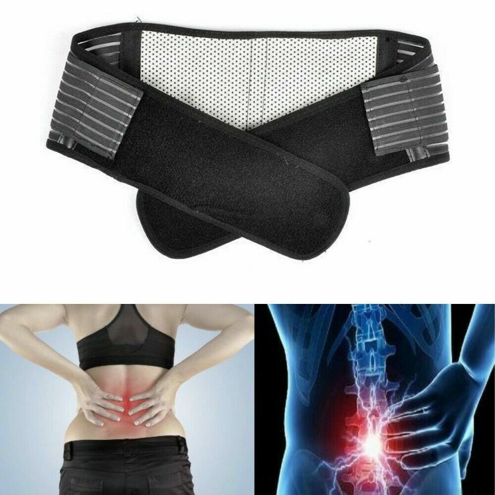 Magnetic Support Brace Belt Strap Lower Lumbar Back Pain Relief Waist Breathable