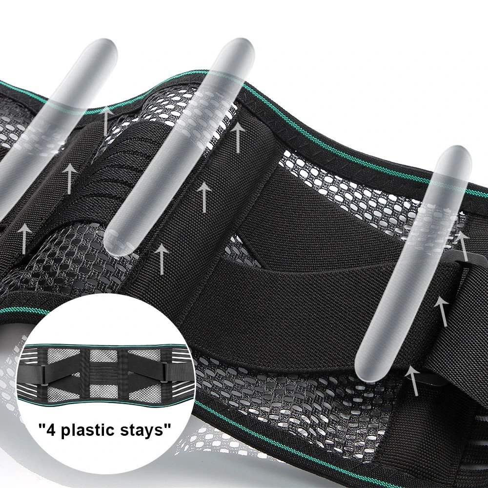 Adjustable Lumbar Support Belt Breathable Waist Support Brace S-XL Unisex