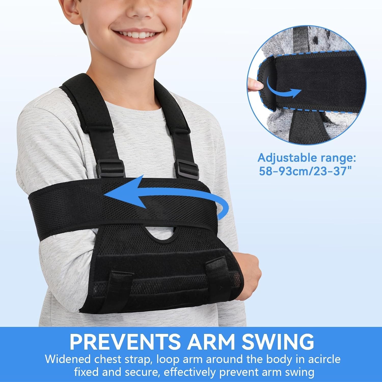 Breathable Mesh Arm Sling for Children – Adjustable Shoulder Immobilizer (XS)