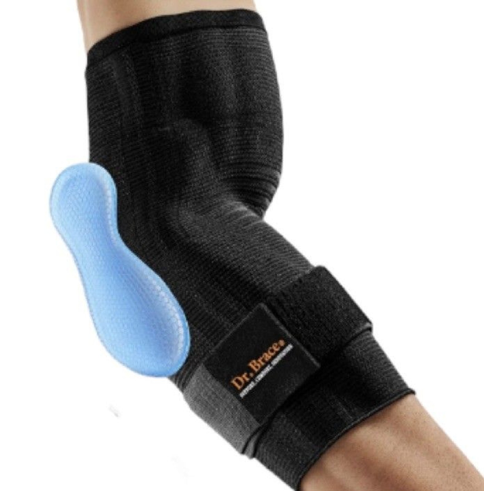 Dr. Brace Gel Padded Elbow Brace New w/Removable Strap Size Large Pain Relief