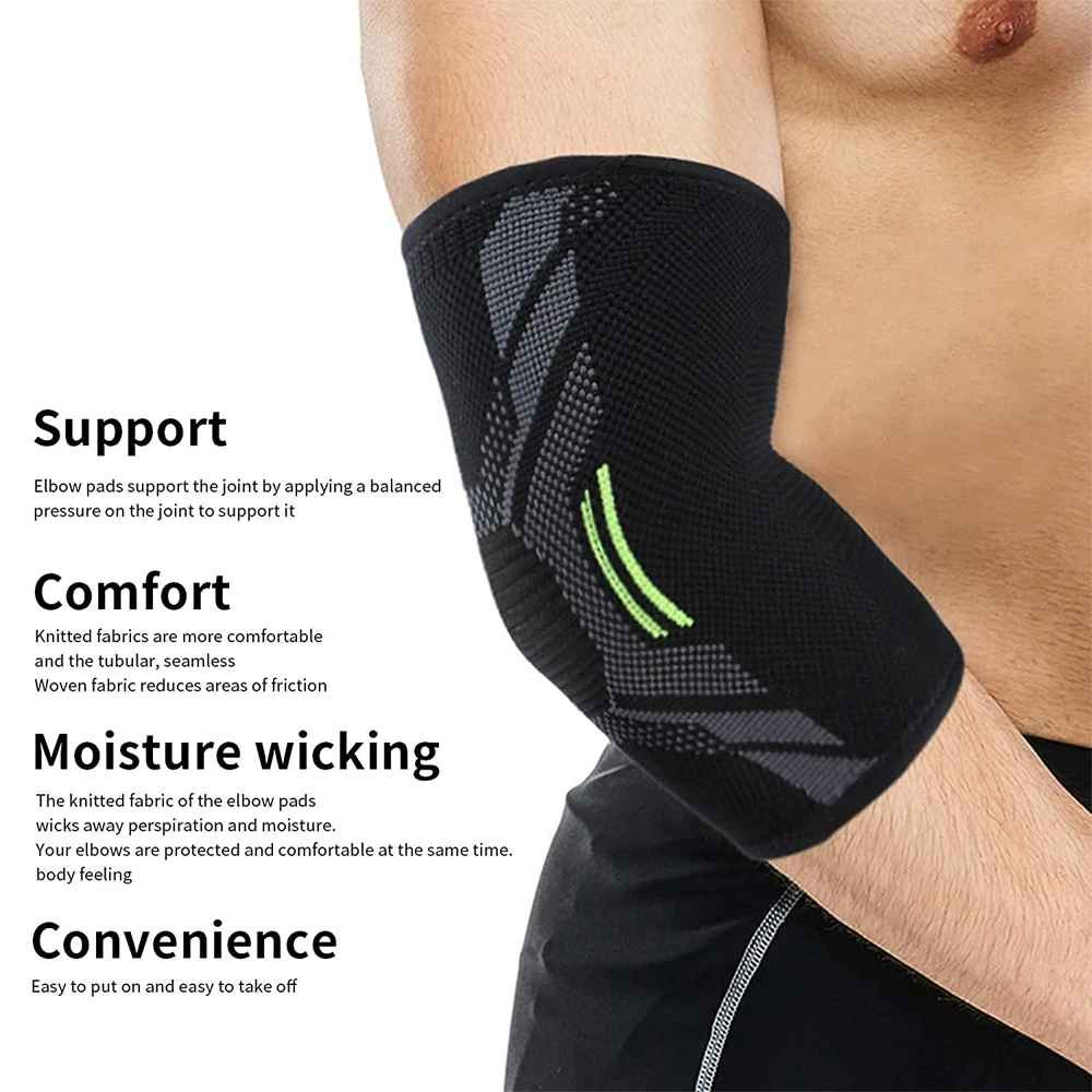 Copper Elbow Brace Compression Support Sleeve Arthritis Tendon Joint Pain Wrap