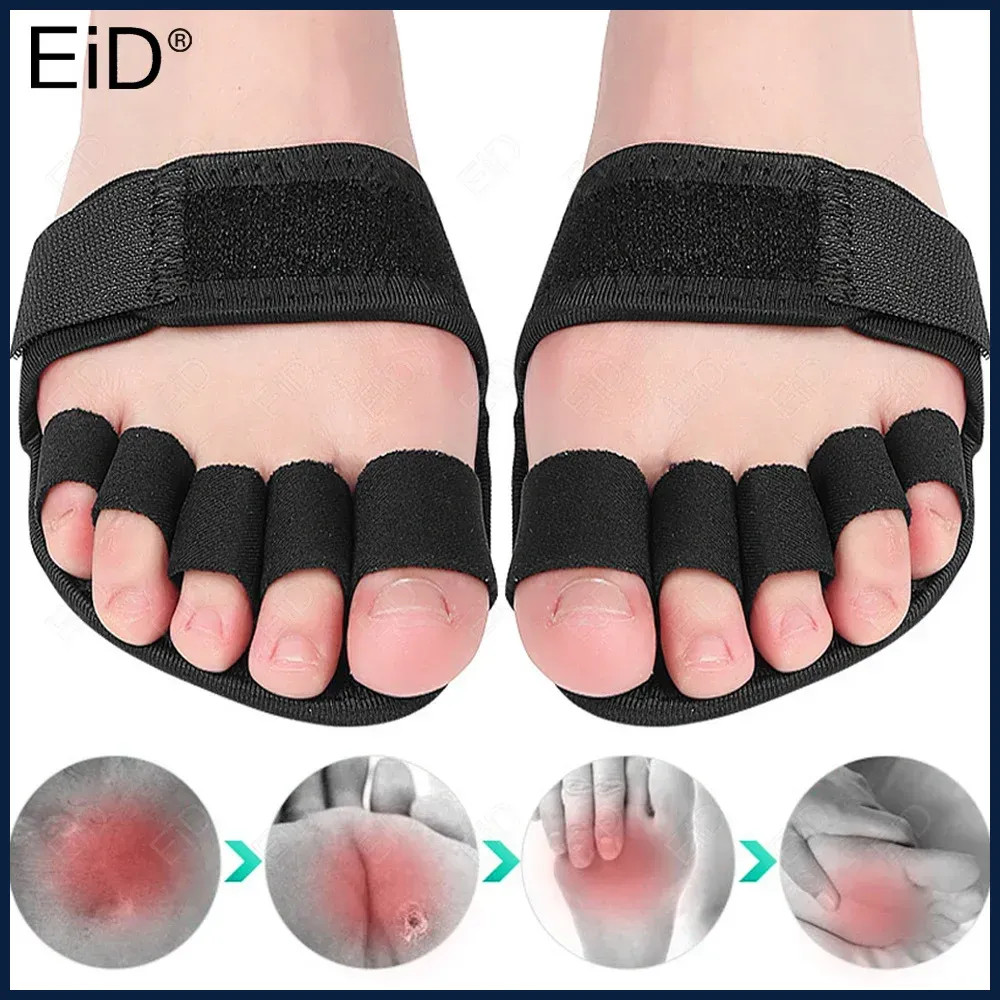 Adjustable Forefoot Cushion Pads Half Toe Metatarsal Support Fabric Insoles