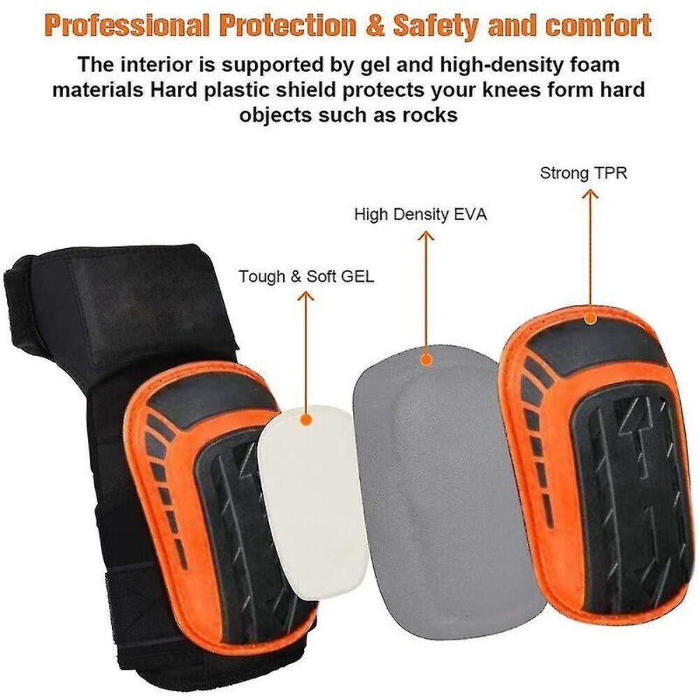 Work Knee Pads Soft Gel and Foam Padding with Anti Slip Straps