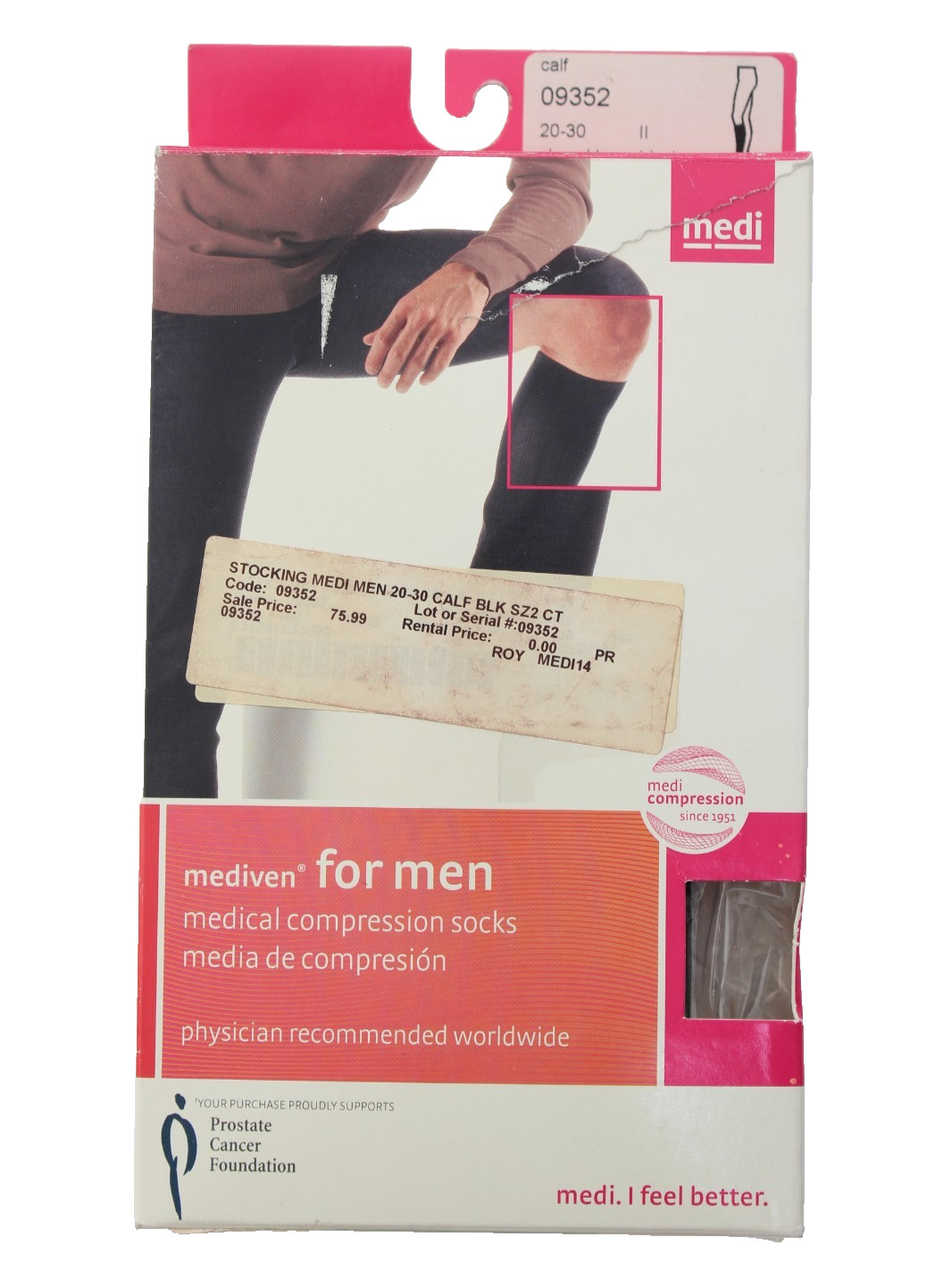 Mediven for Men CALF HIGH 20-30 Medical Compression CT SOCKS – Black – II