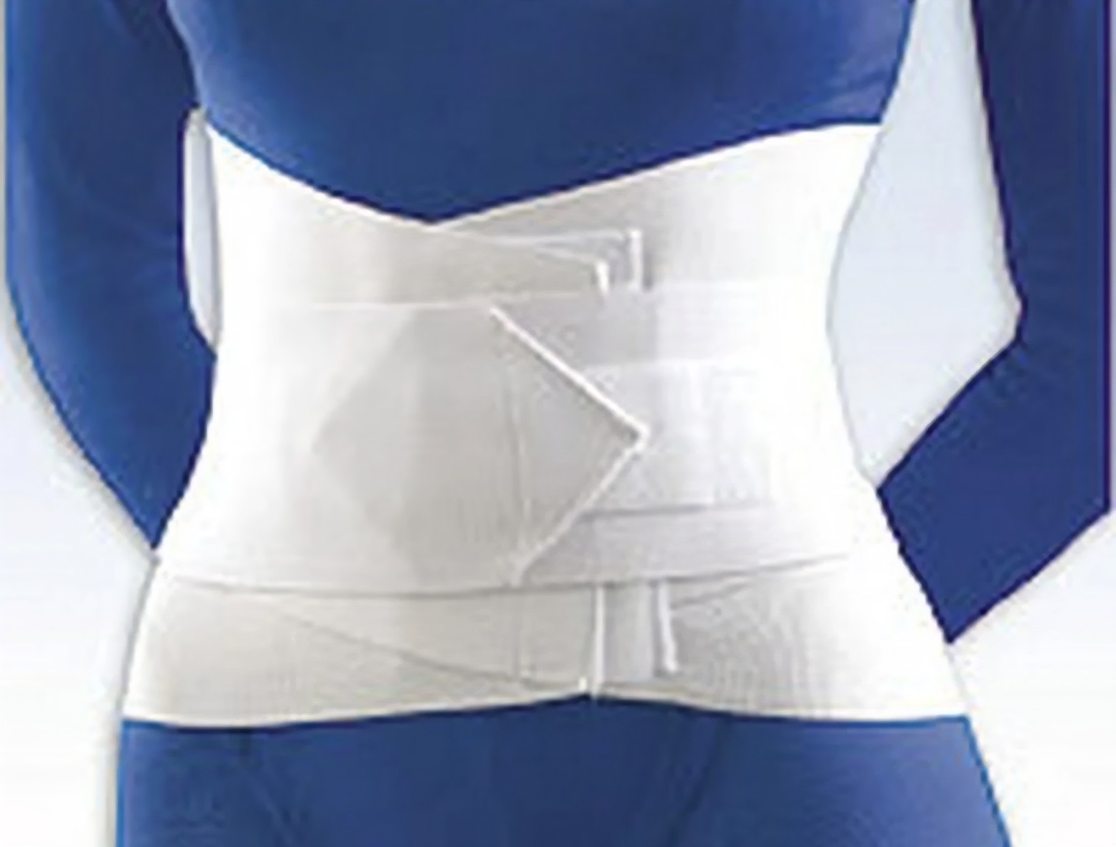 FLA Orthopedics Lumbar Sacral Back Support with Abdominal Belt White New