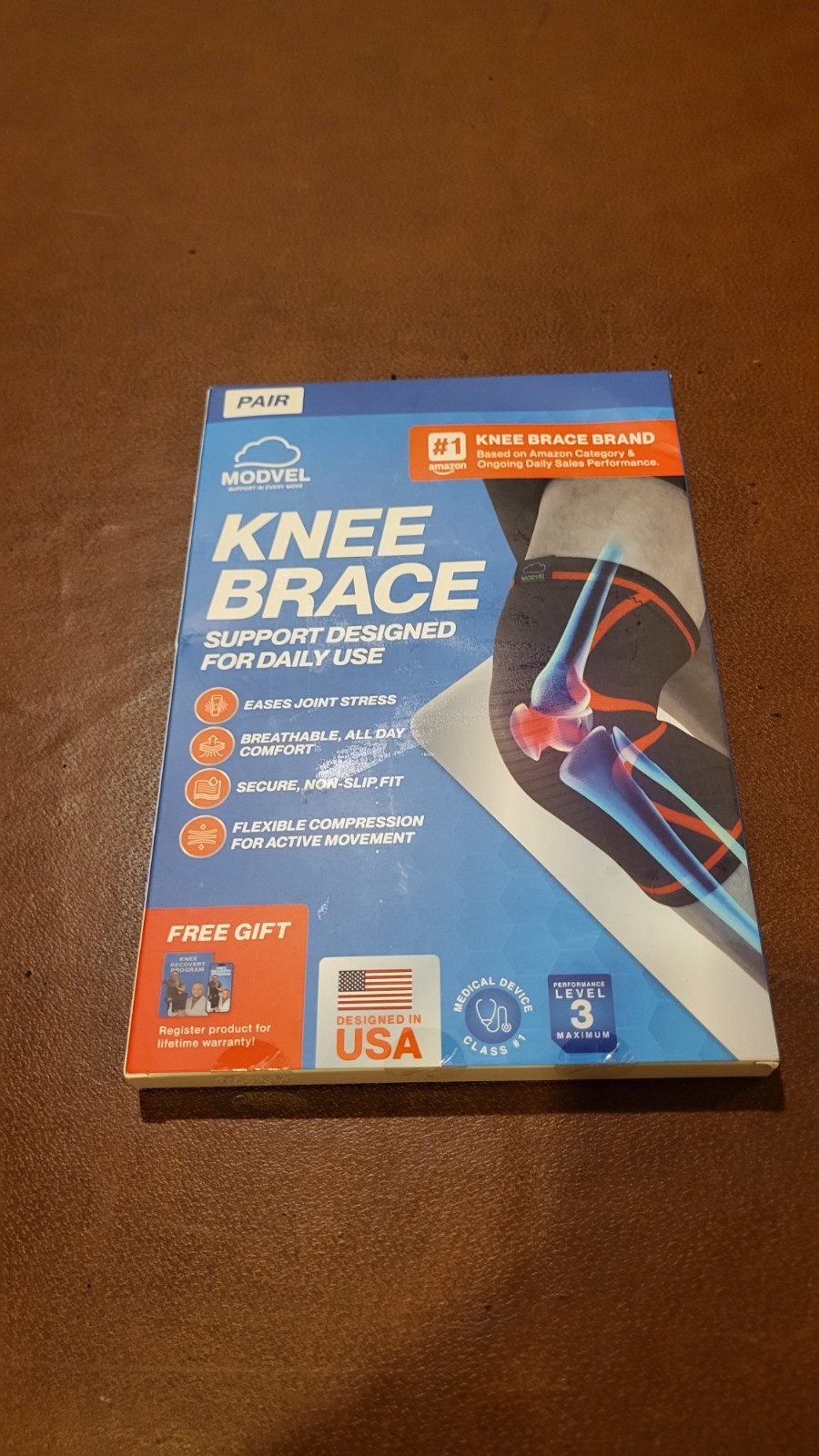 Modvel 2 Pack Knee Brace Size Large – Meniscus Tear Arthritis ACL – SEALED NEW