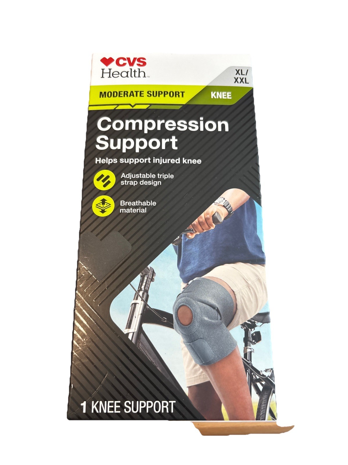 Health Compression Knee Support Breathable Material Size XL/XXL New