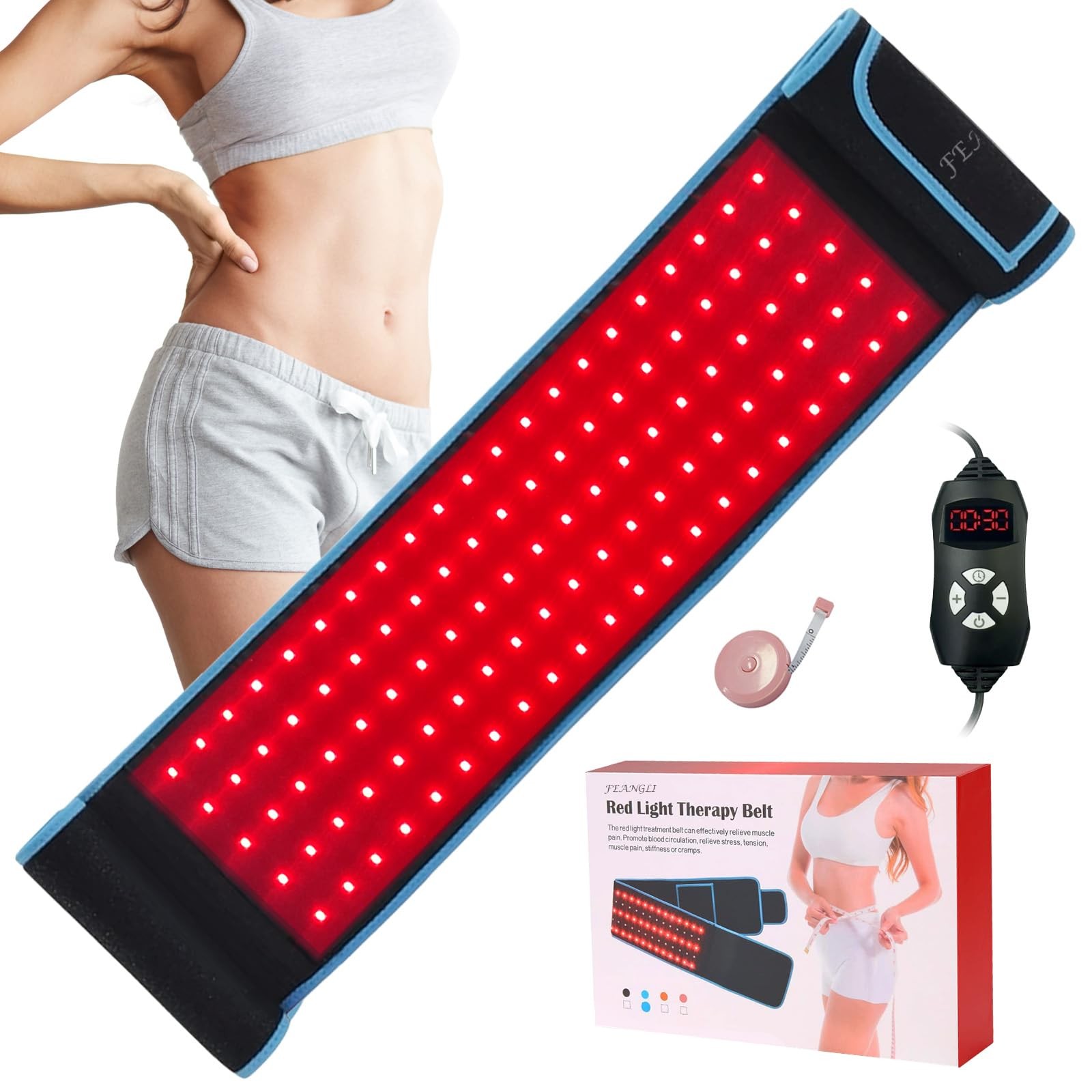 Red Light Therapy Belt for Body, Waist, Back, Knee Muscle Relief, 660nm/850nm