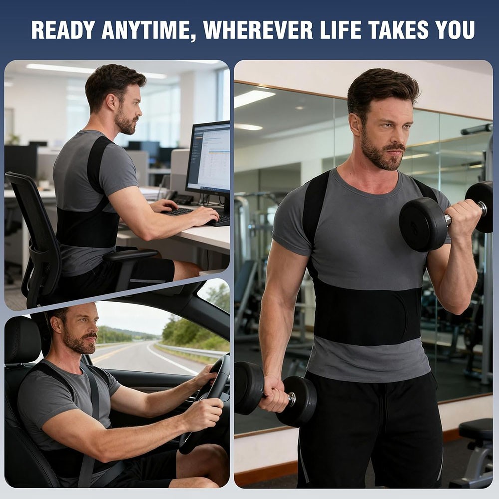 Posture Corrector Back Support for Men and Women Relieve Mid and Full Back Spine