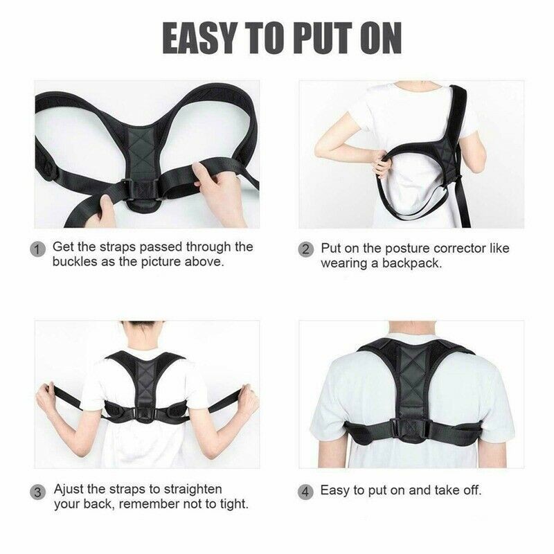 Posture Corrector Support Magnetic Back Shoulder Brace Belt Band For Men Women