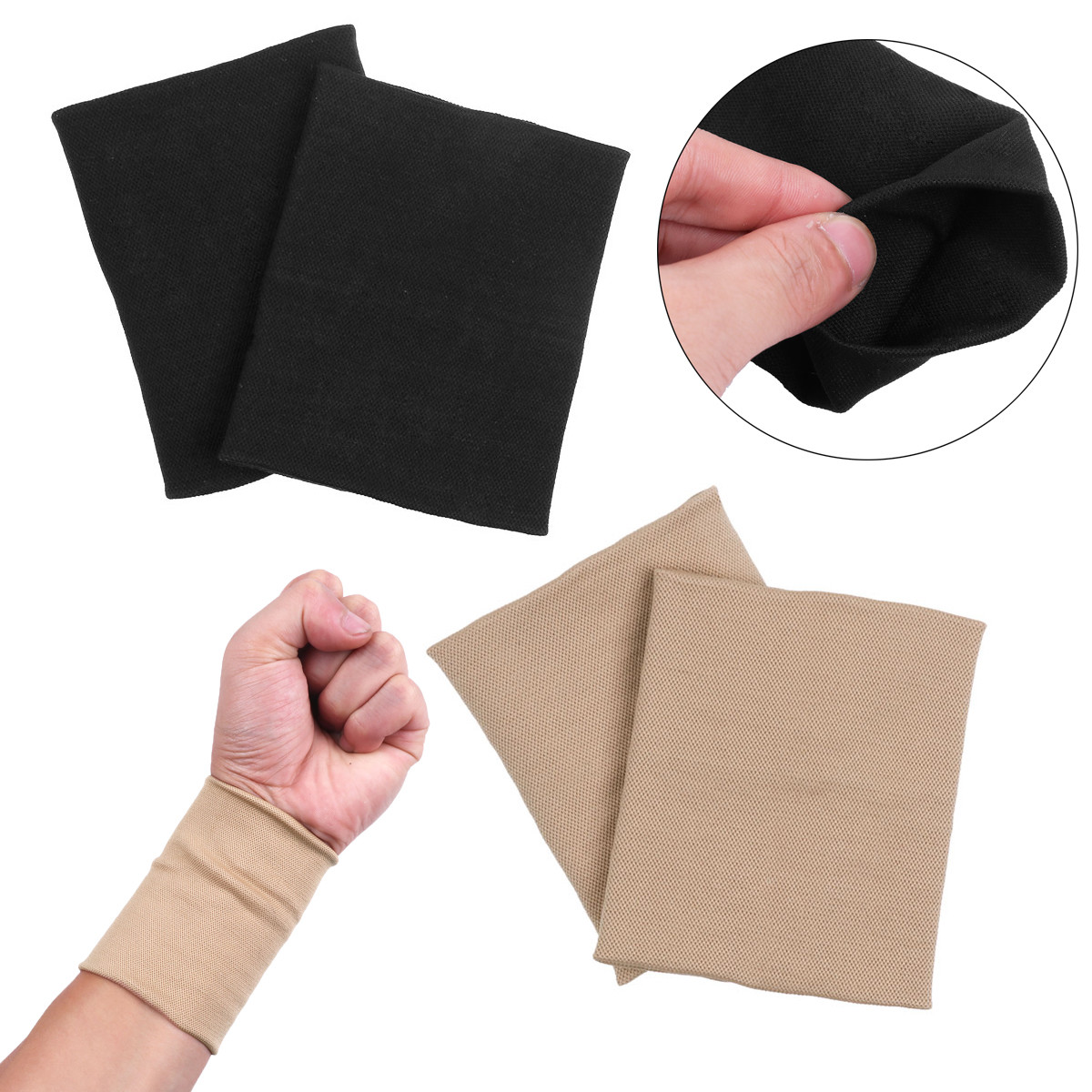 2x Compression Wrist Protact Sleeves Tattoo Cover Up Brace Band Arthritis Sports