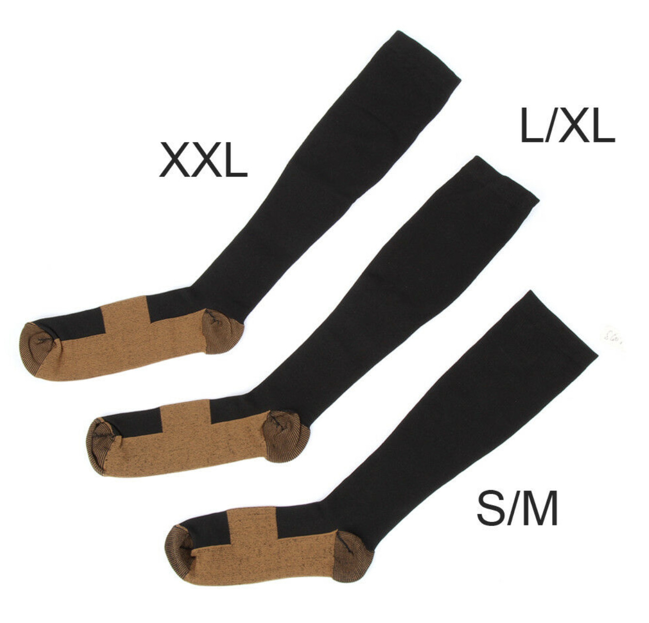 (4 Pairs) Compression Socks Stockings Graduated Support Men’s Women’s S-XXXL