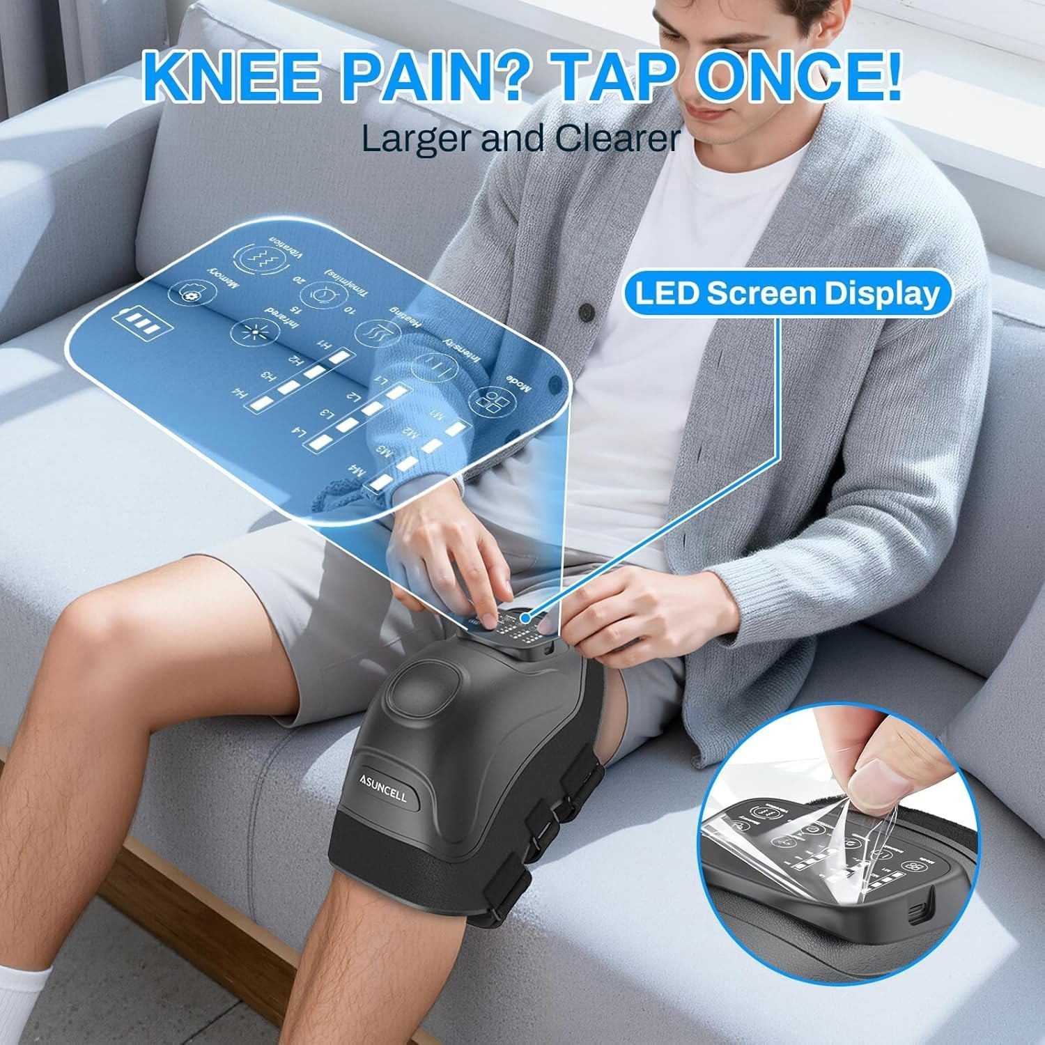 Foot Knee Massager 660nm 850nm Near Infrared LED Red Light Thrapy Panel for Body