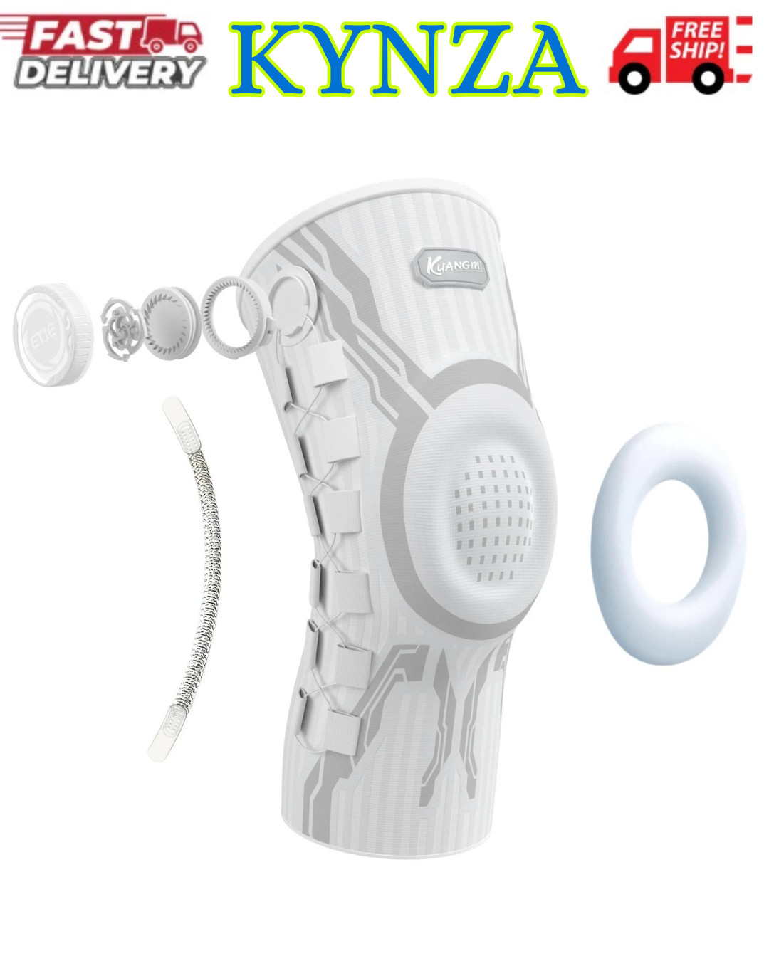 Knee Brace for Pain Relief, Knee Support with Patella Gel Pad & Side Stabilizers
